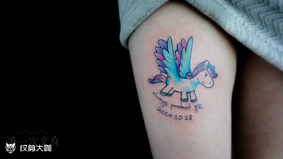 小飞马_纹身图案手稿图片_firsttattoo的纹身作品集