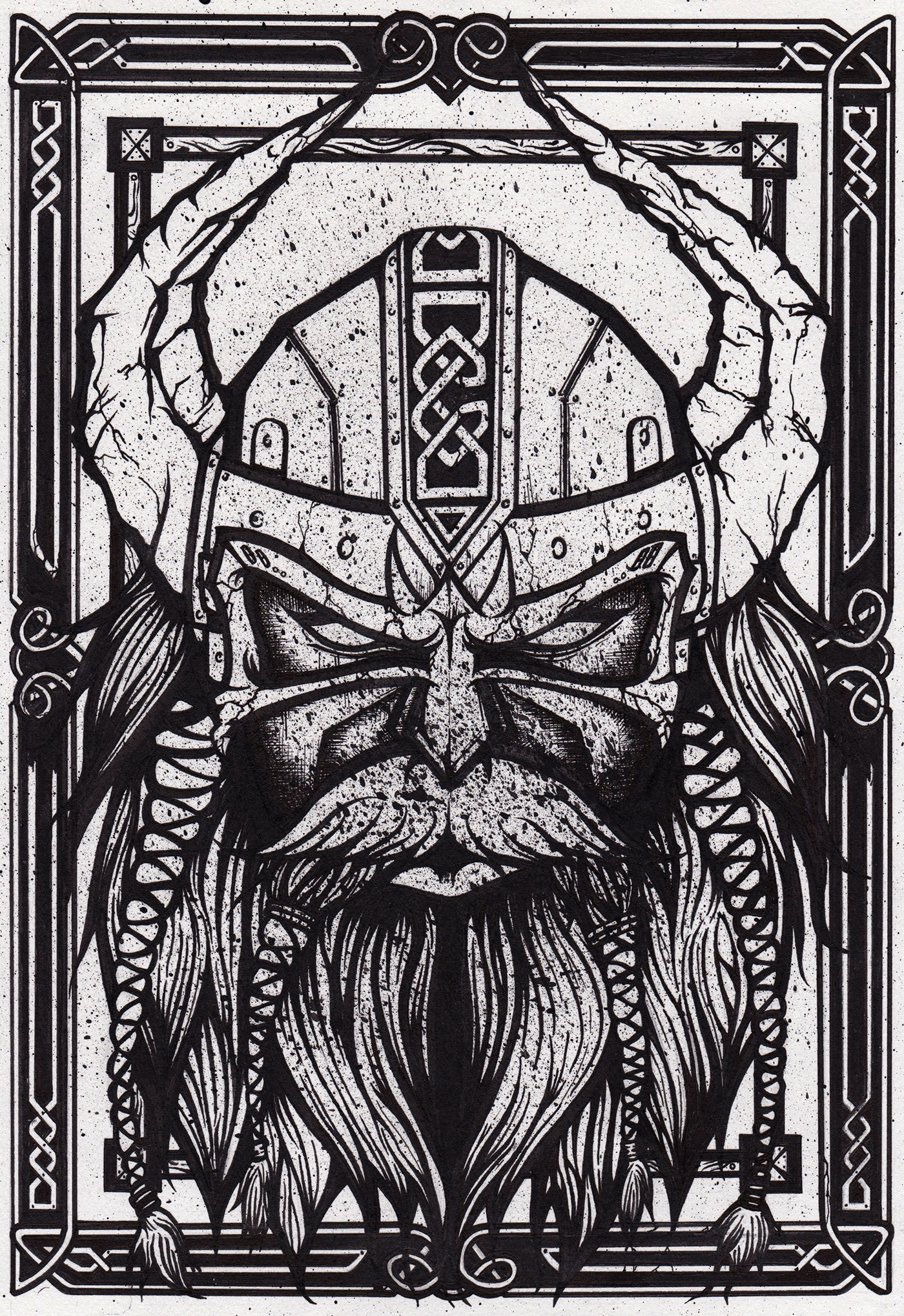 维京人_纹身图案手稿图片_咖小妹的纹身作品集