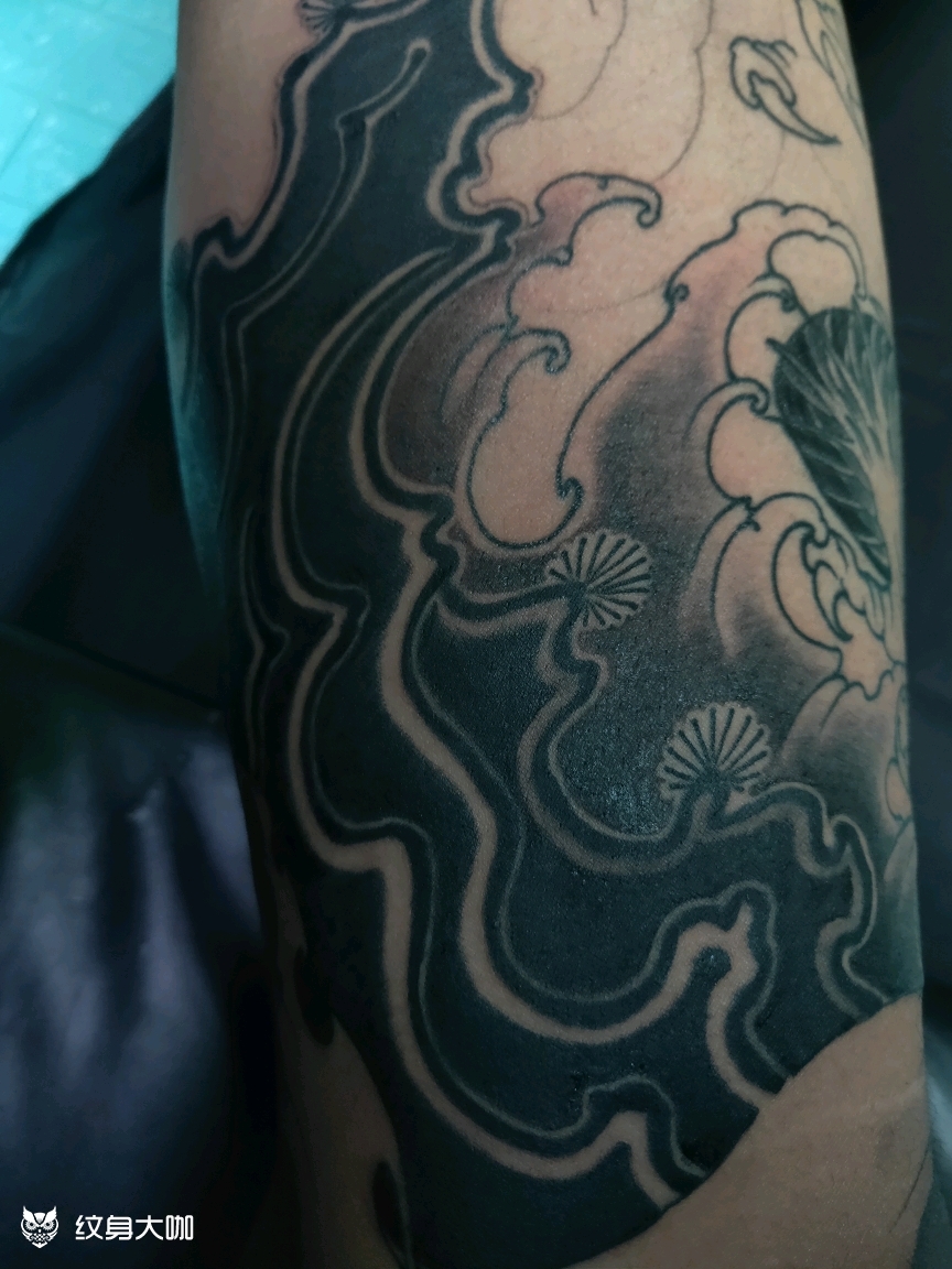 石头(部分背景)_纹身图案手稿图片_重阳的纹身作品集