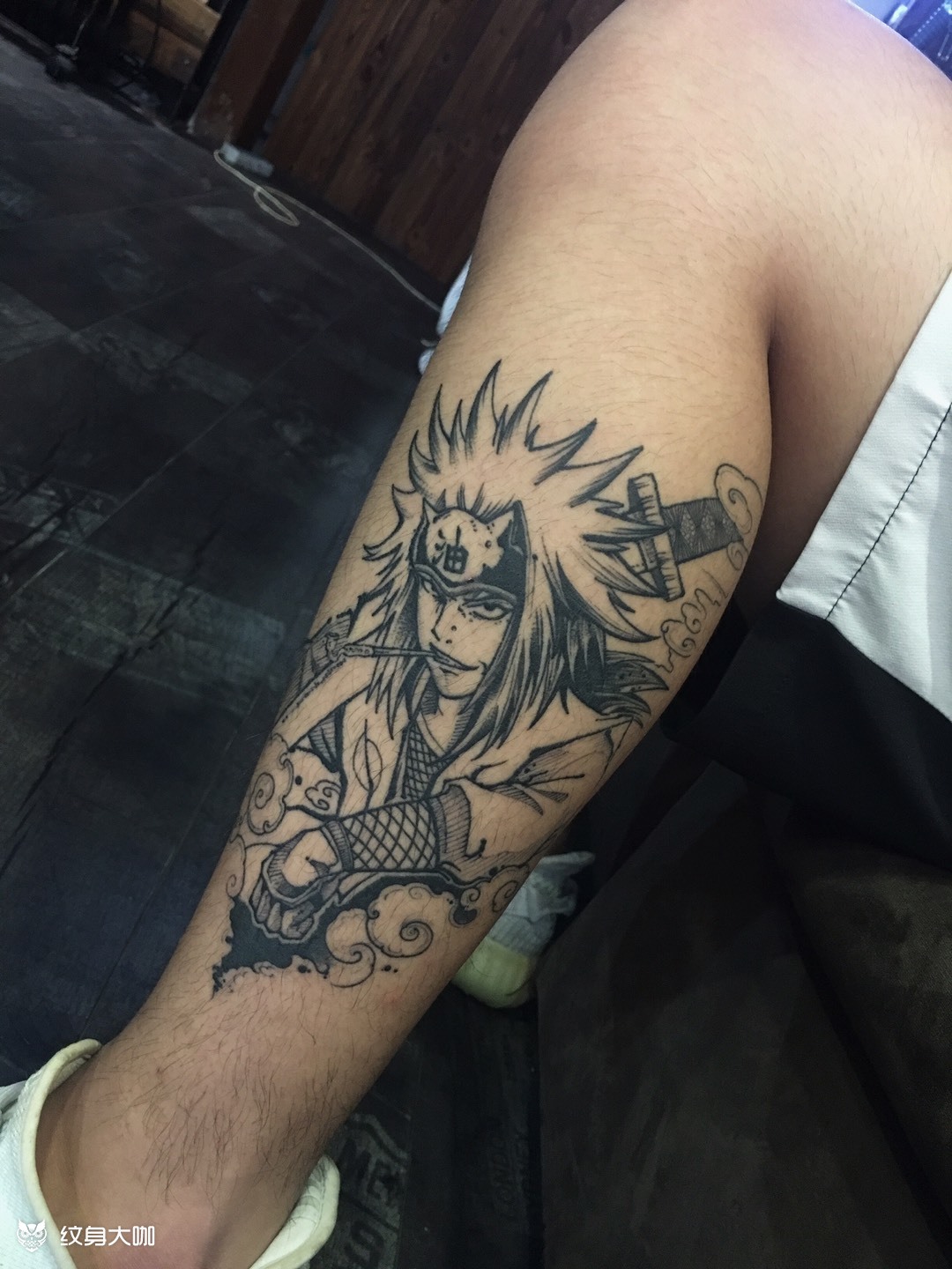 自来也_纹身图案手稿图片_李蒙的纹身作品集