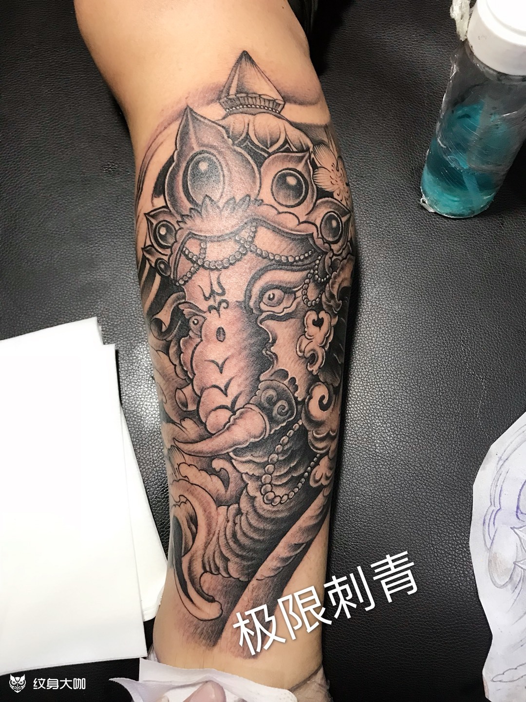 象神_纹身图案手稿图片_王龙的纹身作品集