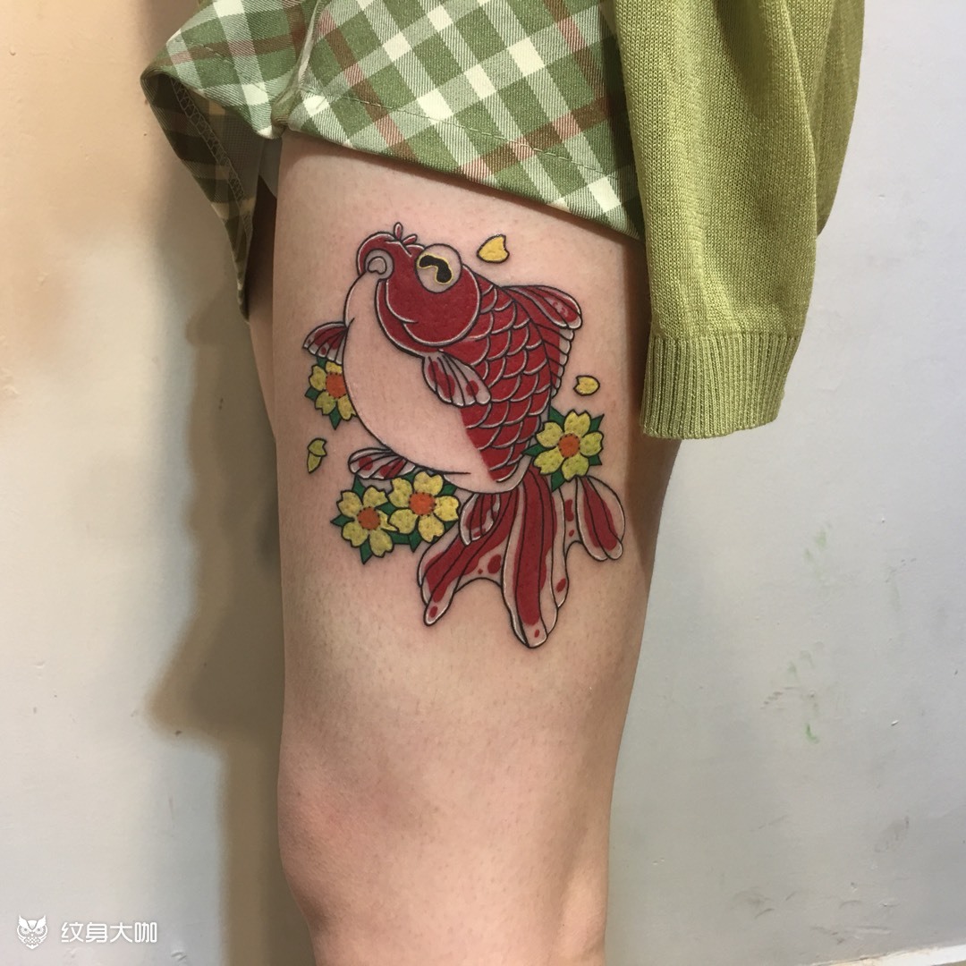 小金鱼_纹身图案手稿图片_陈祚的纹身作品集