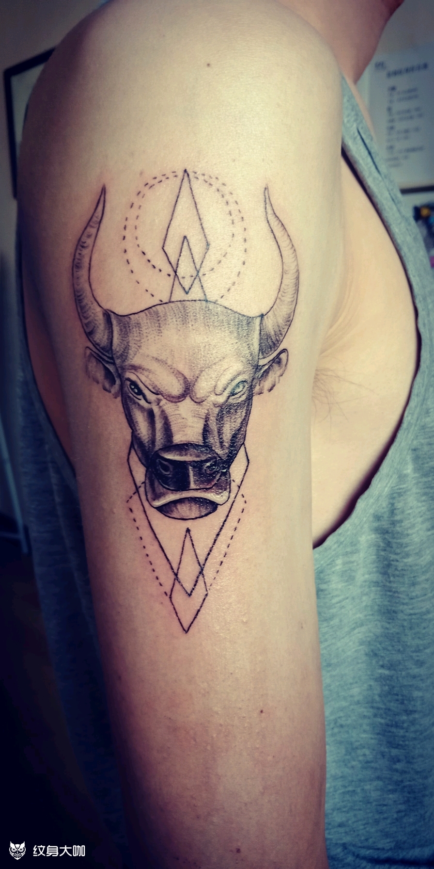 牛顾客纹了自己宝贝的属相_纹身吧社区 - 纹身大咖