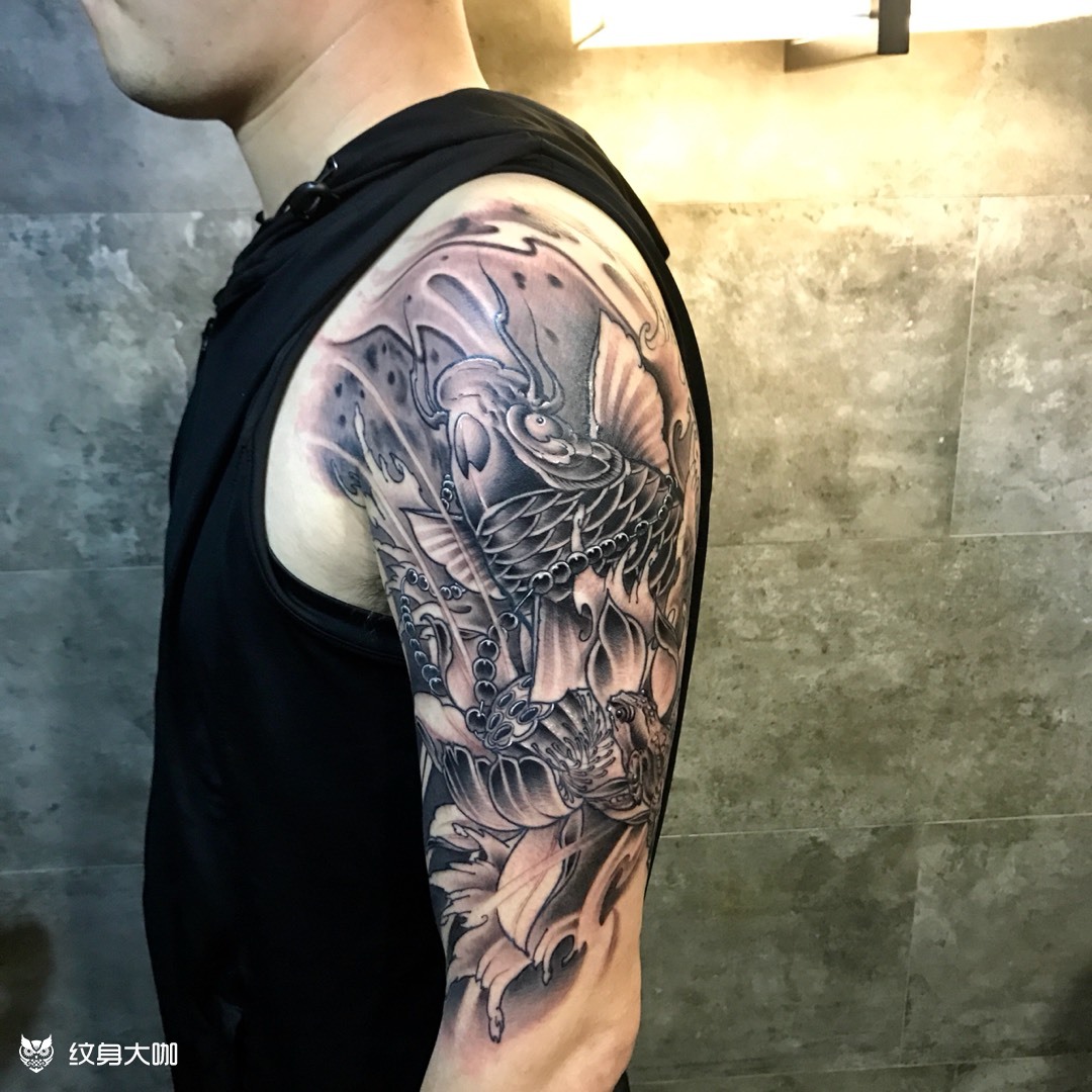鲤鱼_纹身图案手稿图片_老李的纹身作品集