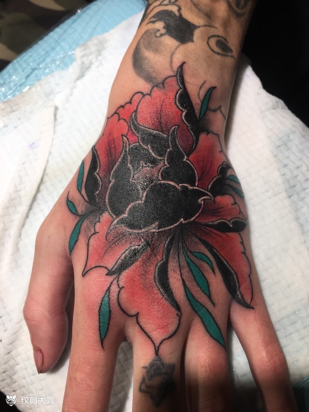 手背遮盖_纹身图案手稿图片_叁木95的纹身作品集