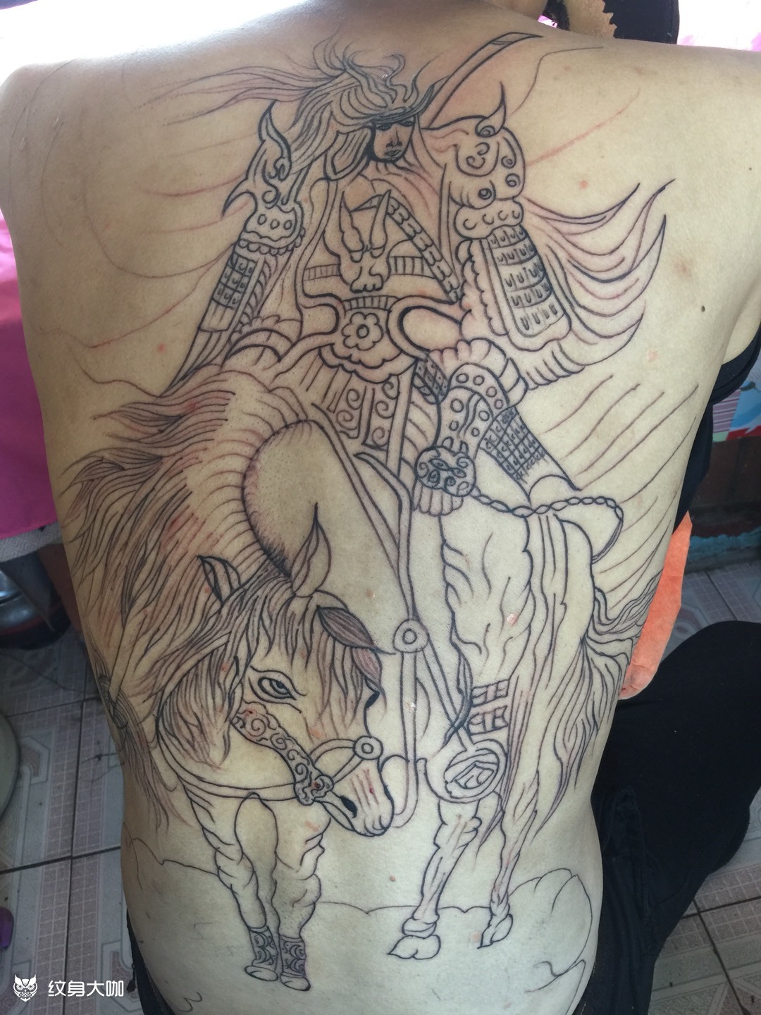 赵子龙刺青各线_纹身图案手稿图片_阿龙的纹身作品集