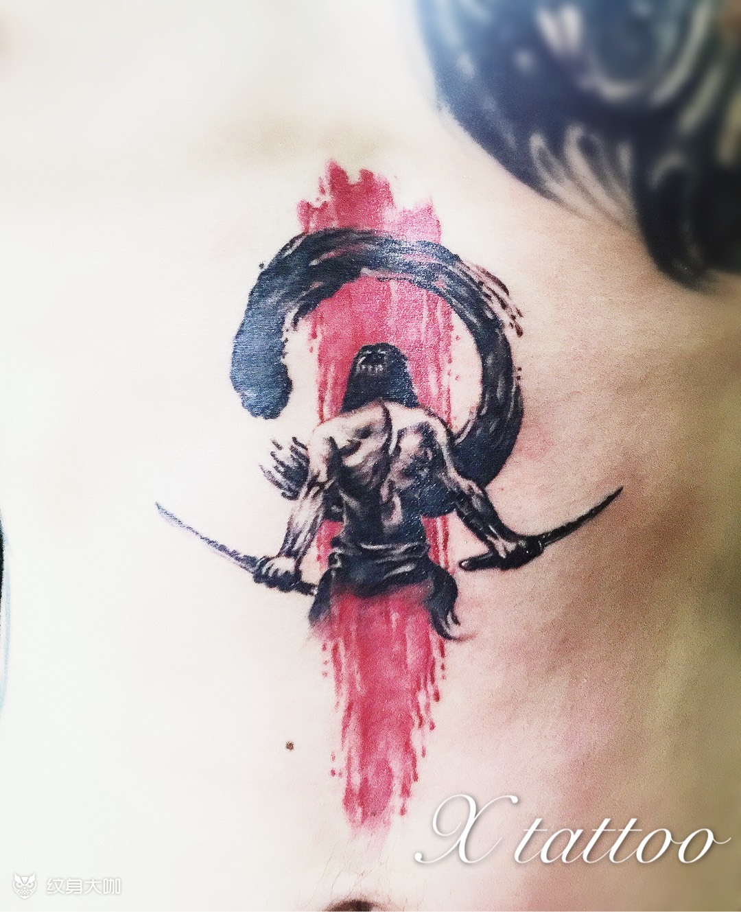 武士刀_纹身图案手稿图片__老炫的纹身作品集