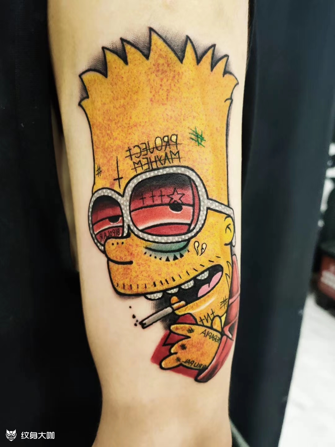 辛普森_纹身图案手稿图片_七渡的纹身作品集