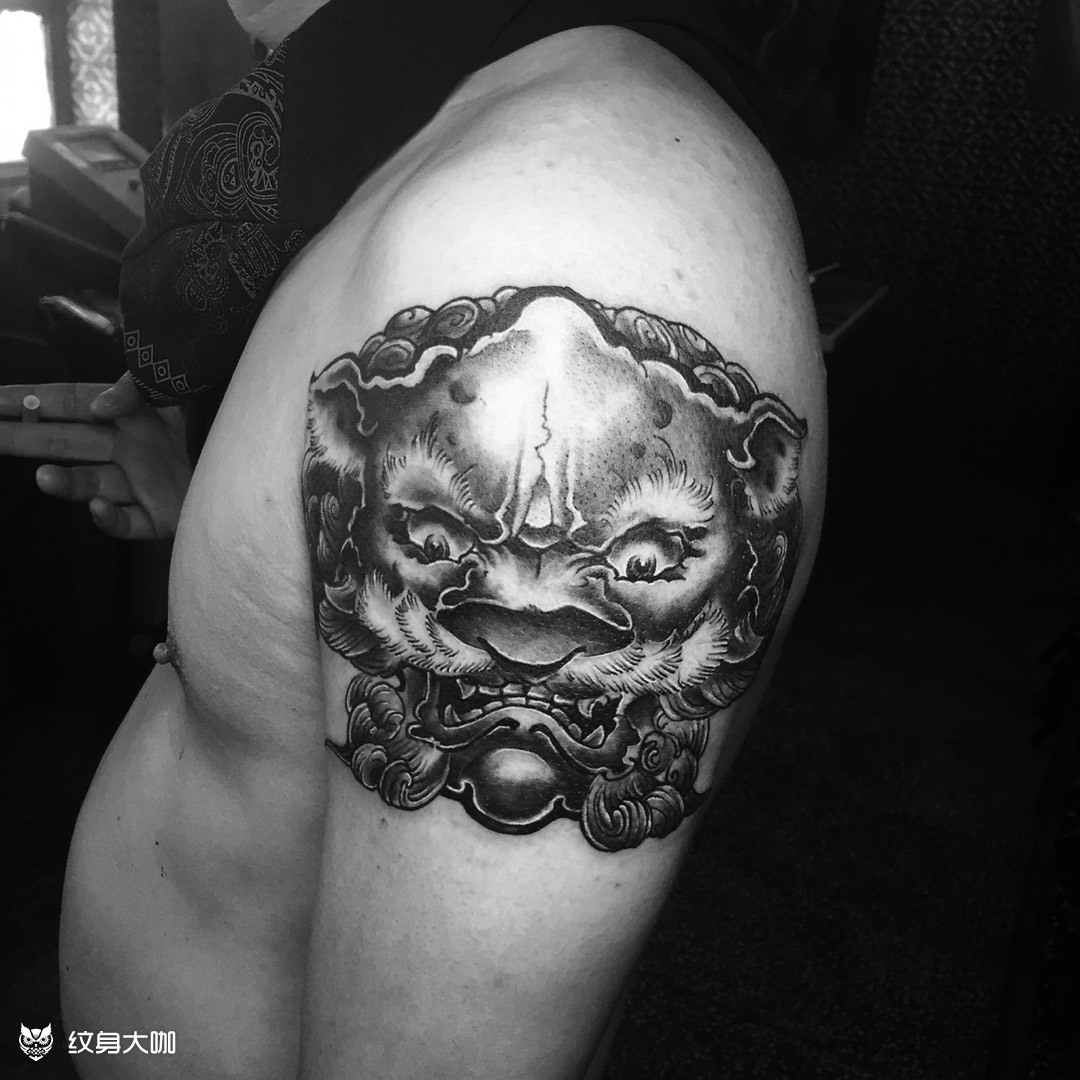 唐狮_纹身图案手稿图片_小龙的纹身作品集