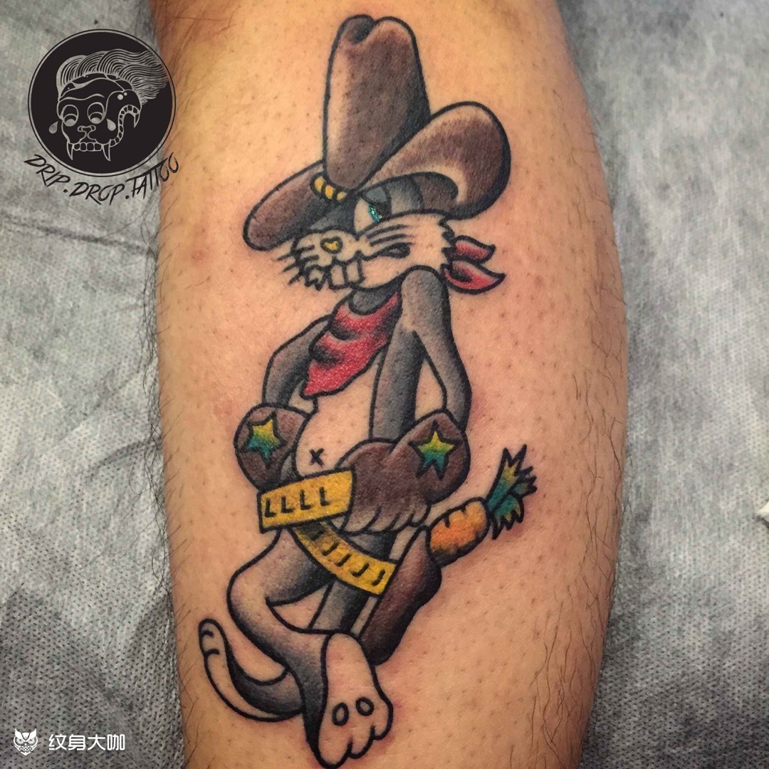 兔八哥_纹身图案手稿图片_嘉宝的纹身作品集