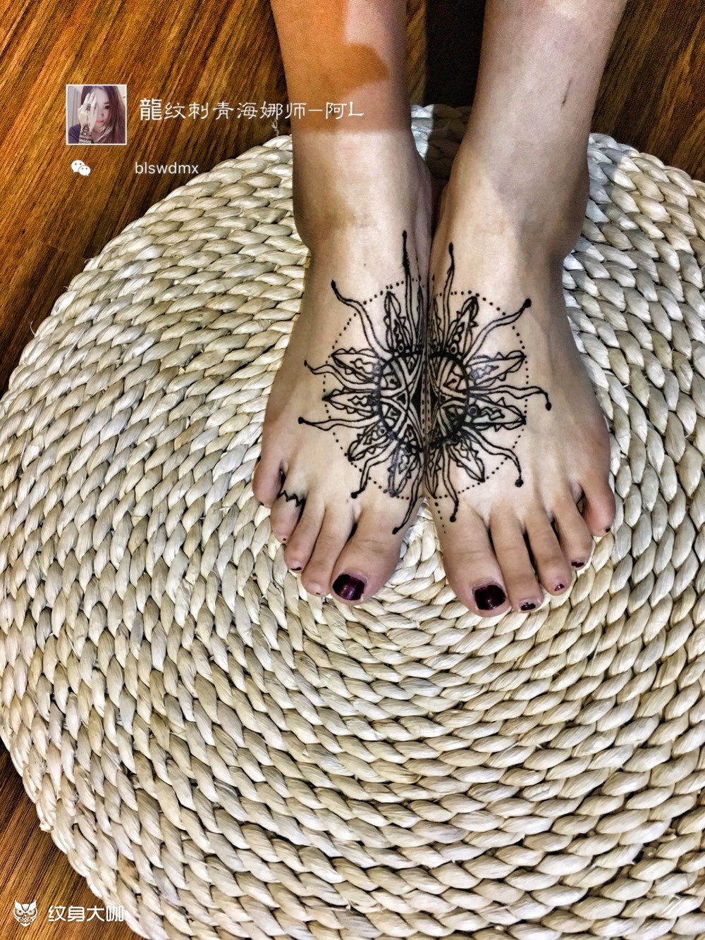 海娜_纹身图案手稿图片_雅玲的纹身作品集