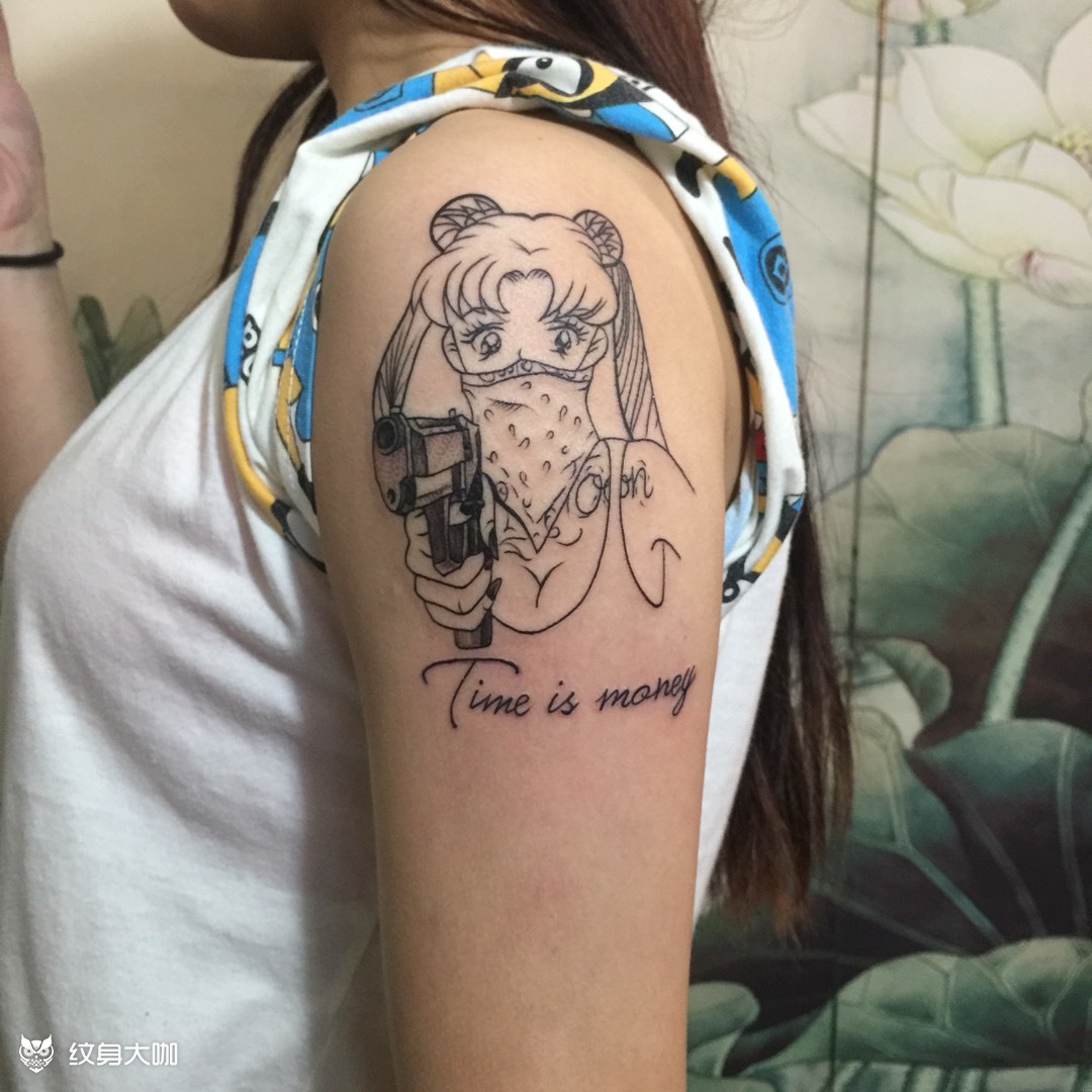 美少女战士_纹身图案手稿图片_古月的纹身作品集