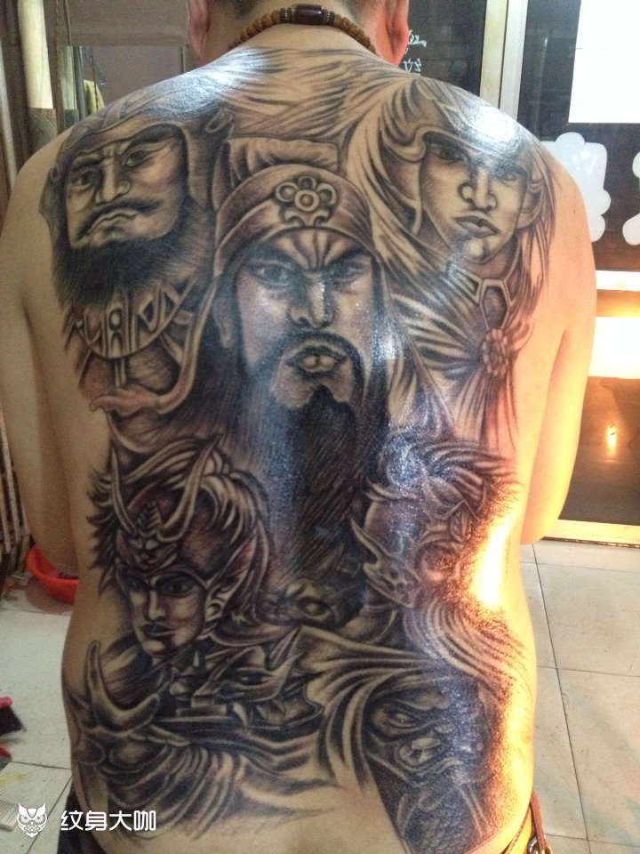 五虎将!_纹身图案手稿图片_韩震的纹身作品集