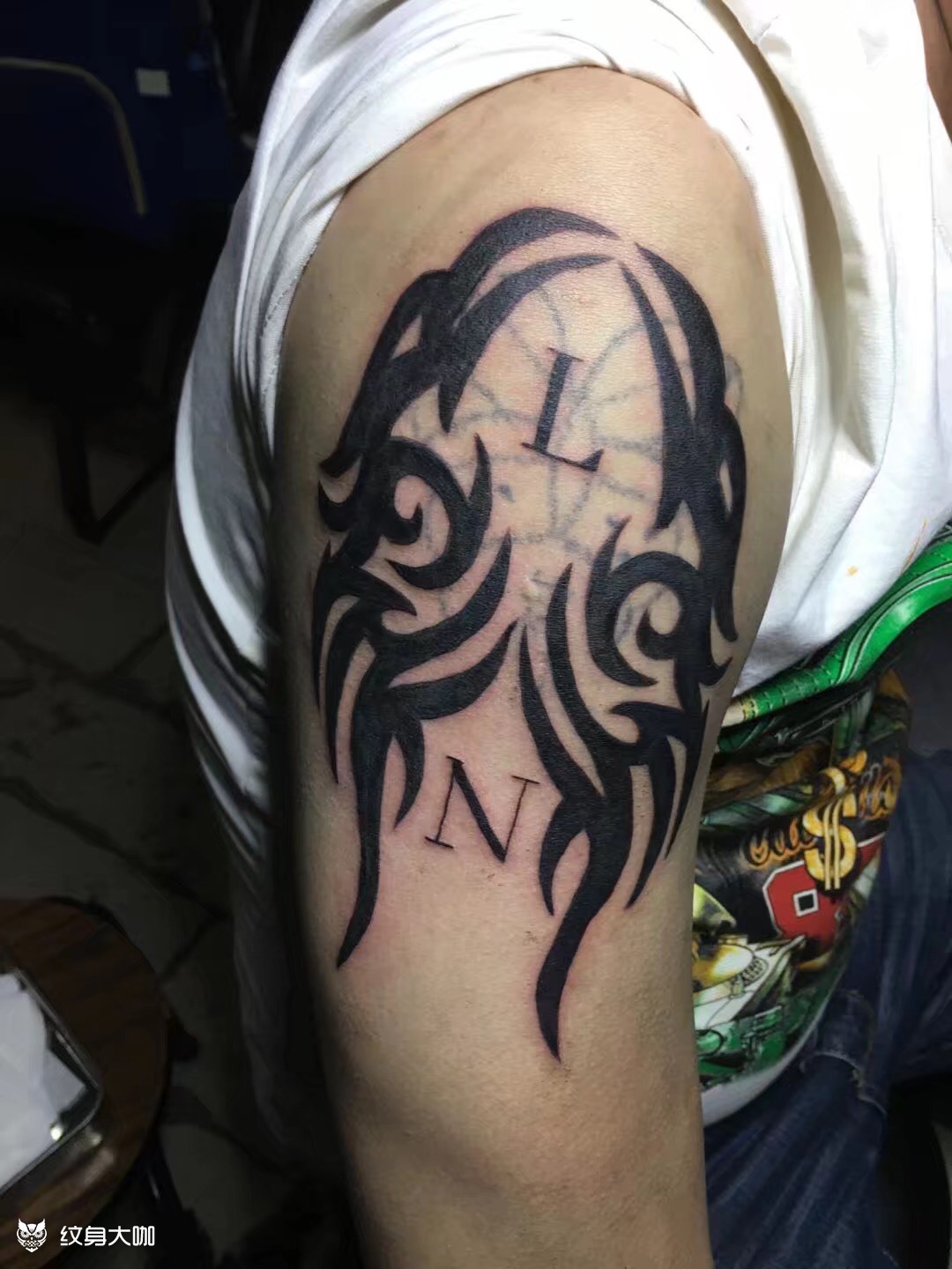 图腾,遮盖旧图_纹身图案手稿图片_华华的纹身作品集