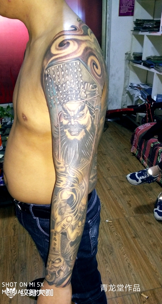 阎王花臂_纹身图案手稿图片_张朋朋的纹身作品集