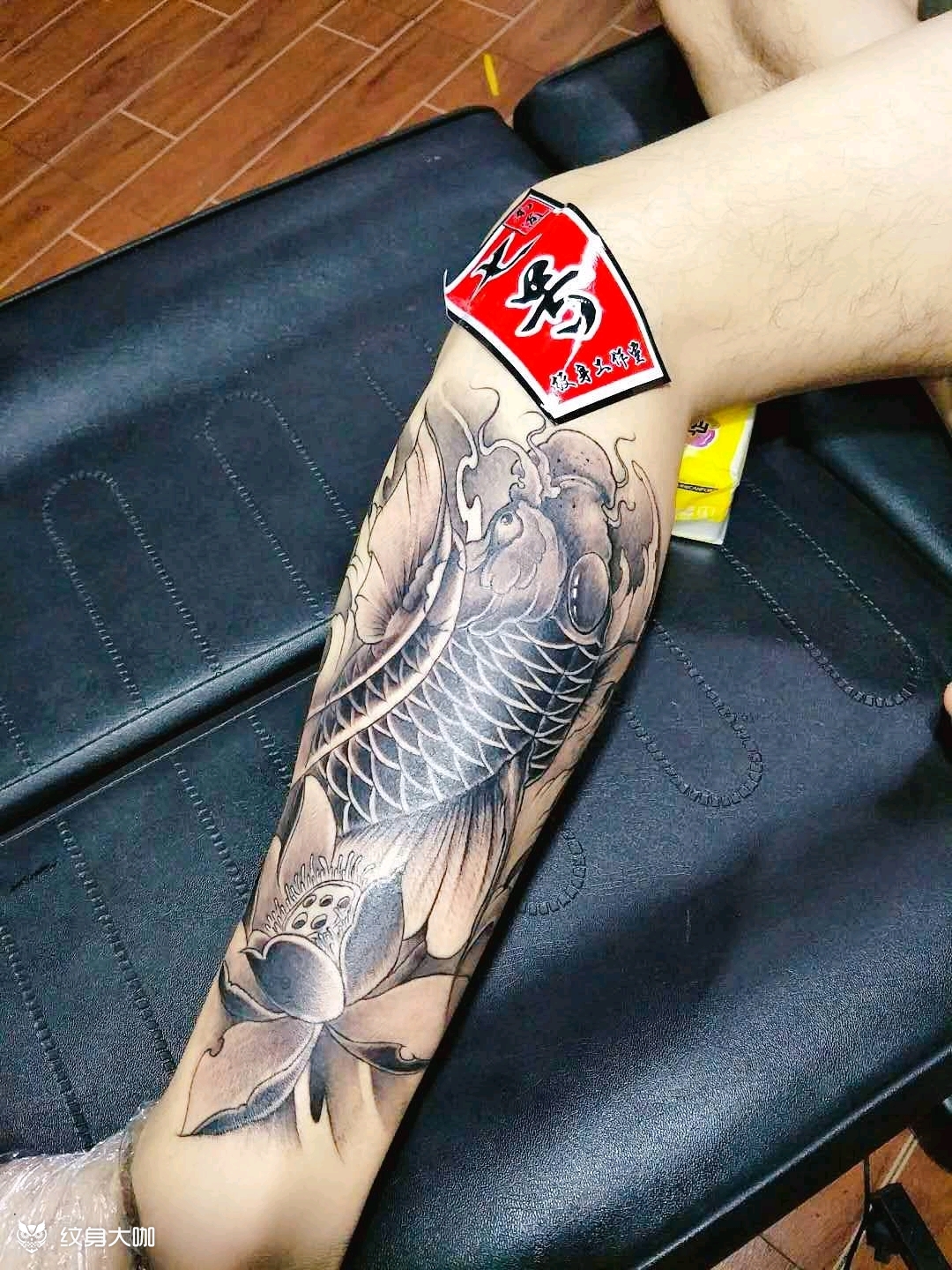 小臂鱼_纹身图案手稿图片_乔老板的纹身作品集