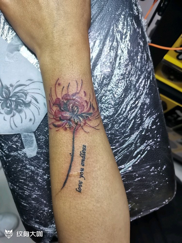 遮盖-彼岸花_纹身图案手稿图片_伟 刺 的纹身作品集