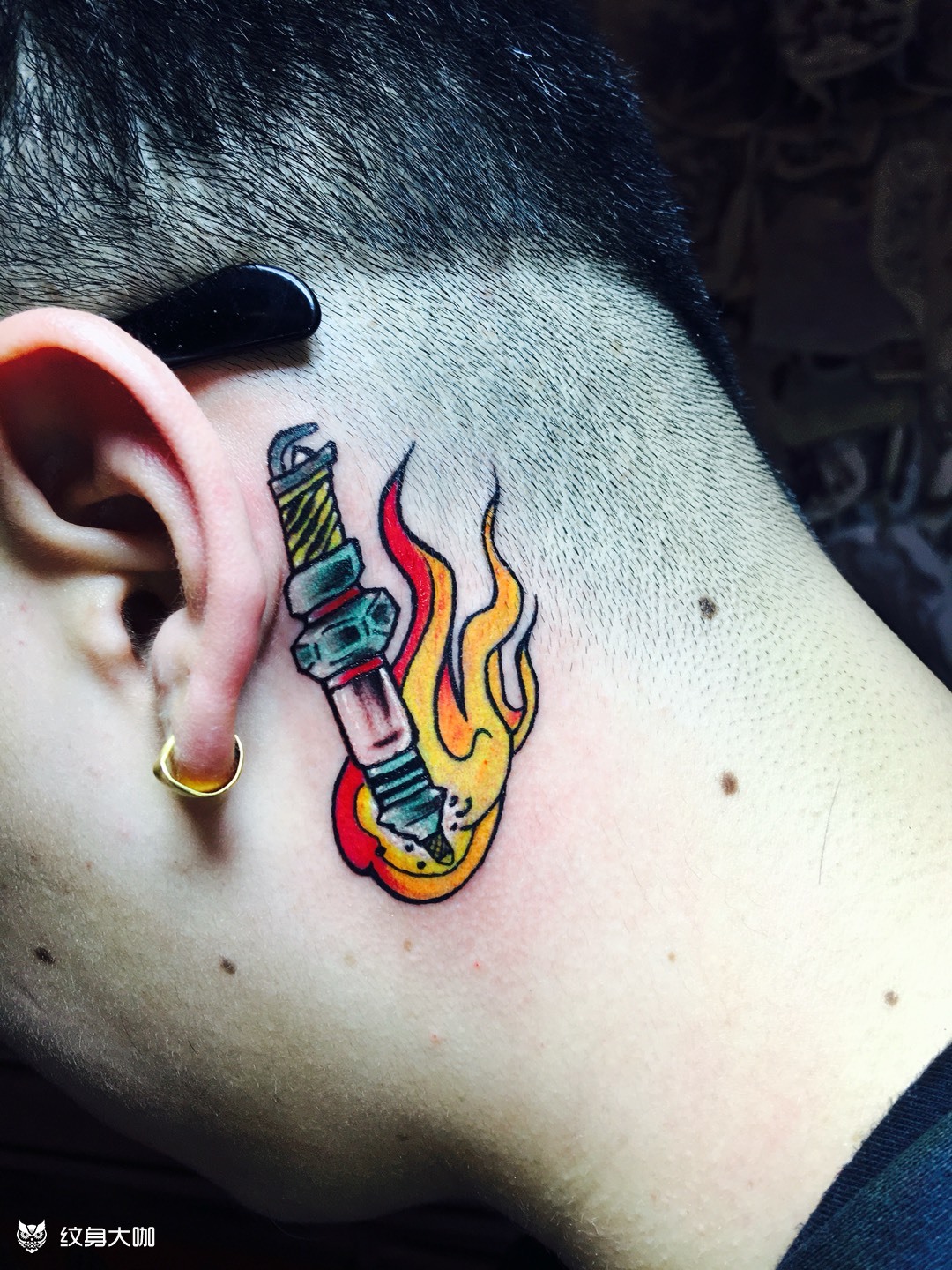 火花塞_纹身图案手稿图片_紫龙的纹身作品集