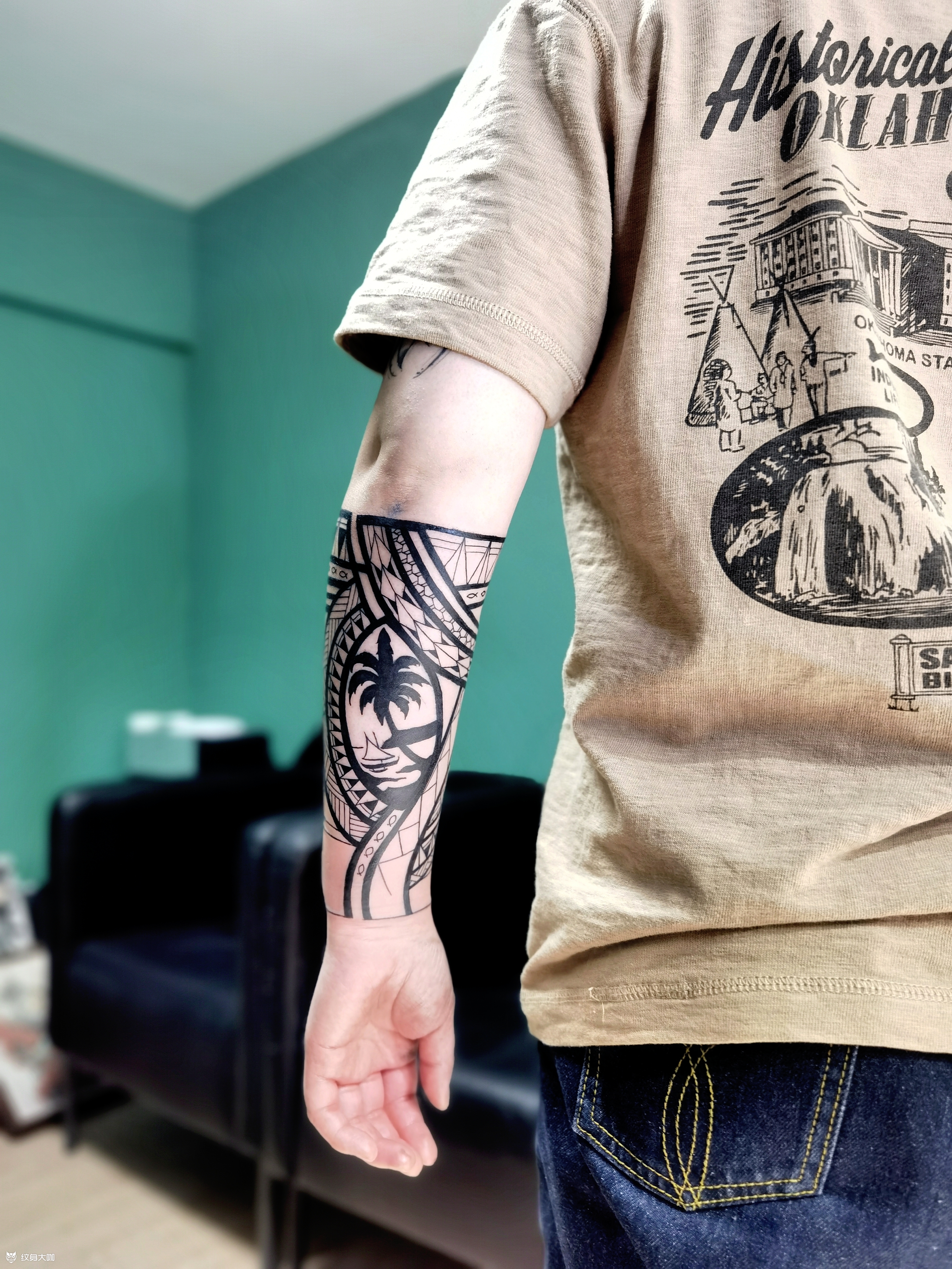 图腾包小臂进度90%……椰子_纹身吧社区 - 纹身大咖