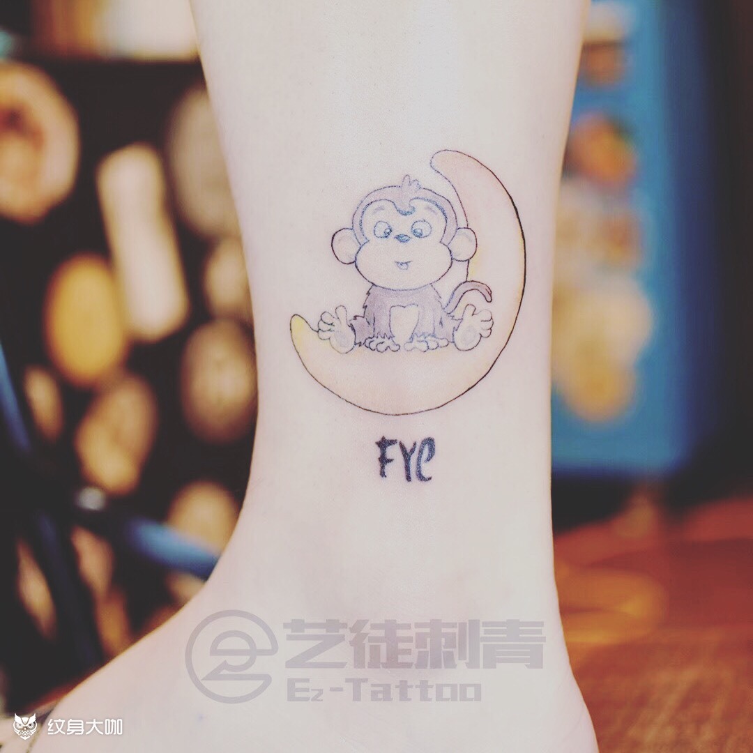 小猴_纹身图案手稿图片_张小宝的纹身作品集