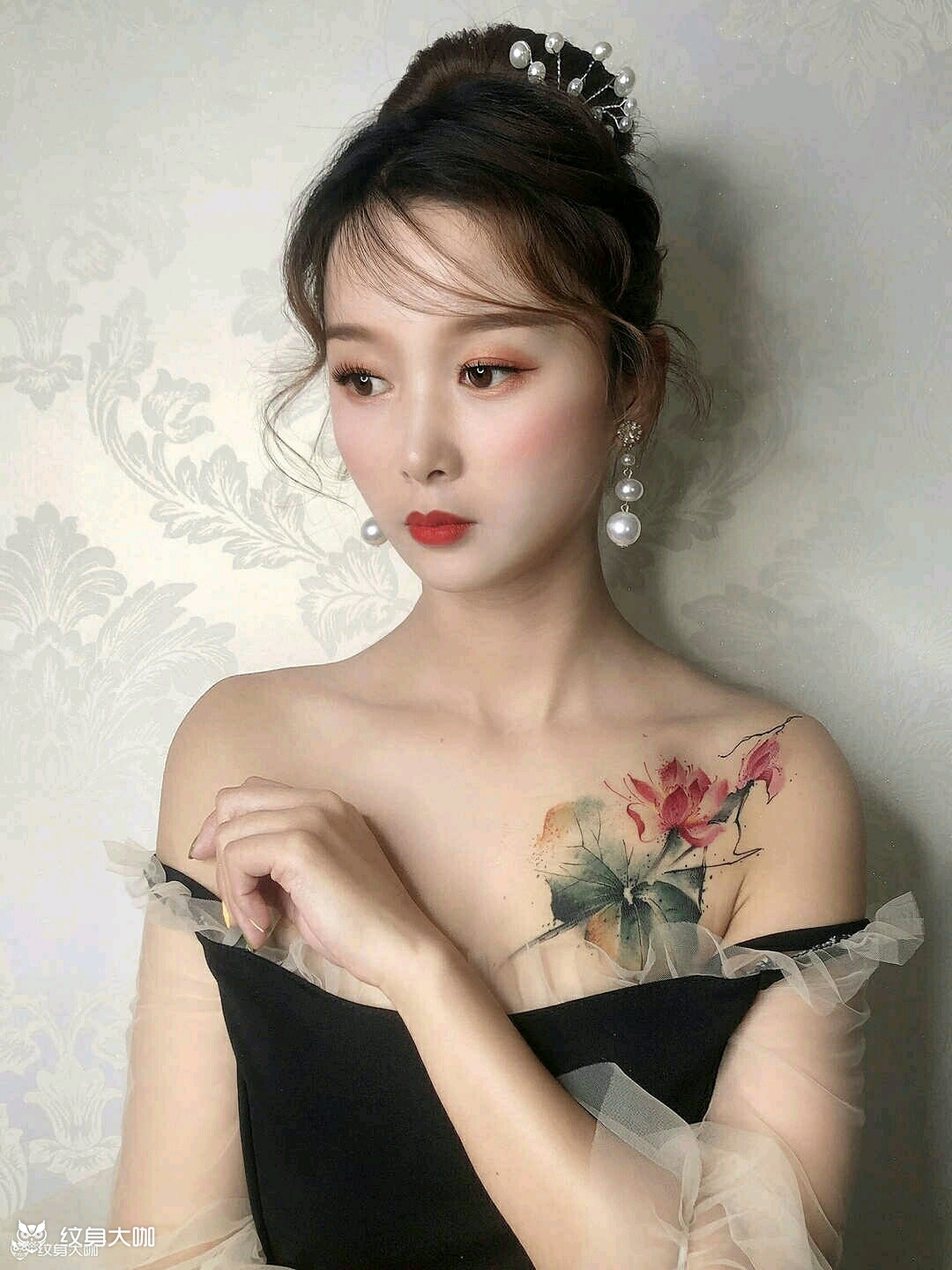 锁骨_纹身图案手稿图片_金梅的纹身作品集