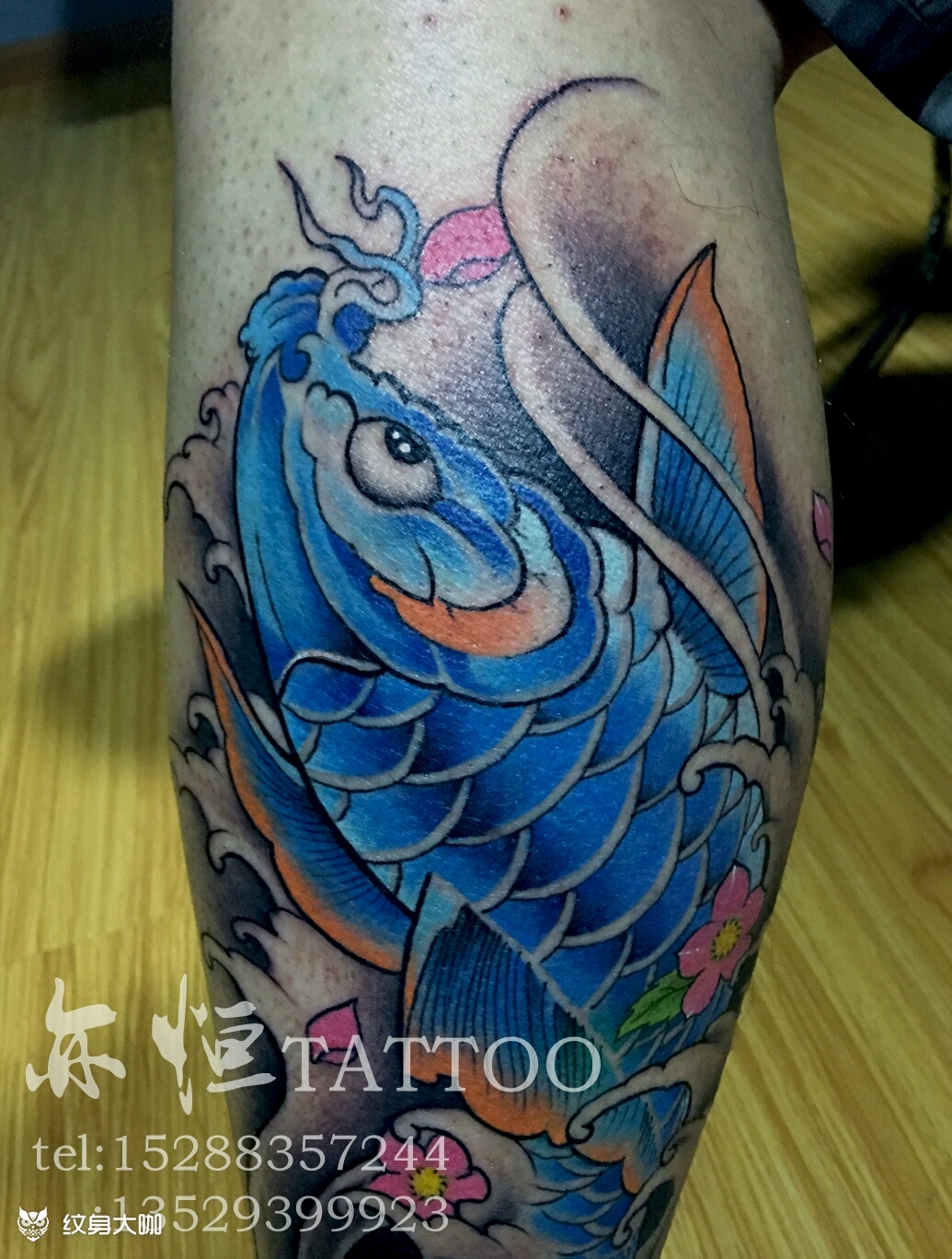 鲤鱼_纹身图案手稿图片_江宏的纹身作品集
