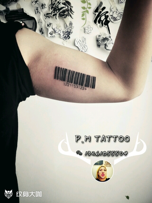 条形码_纹身图案手稿图片_张蕊的纹身作品集