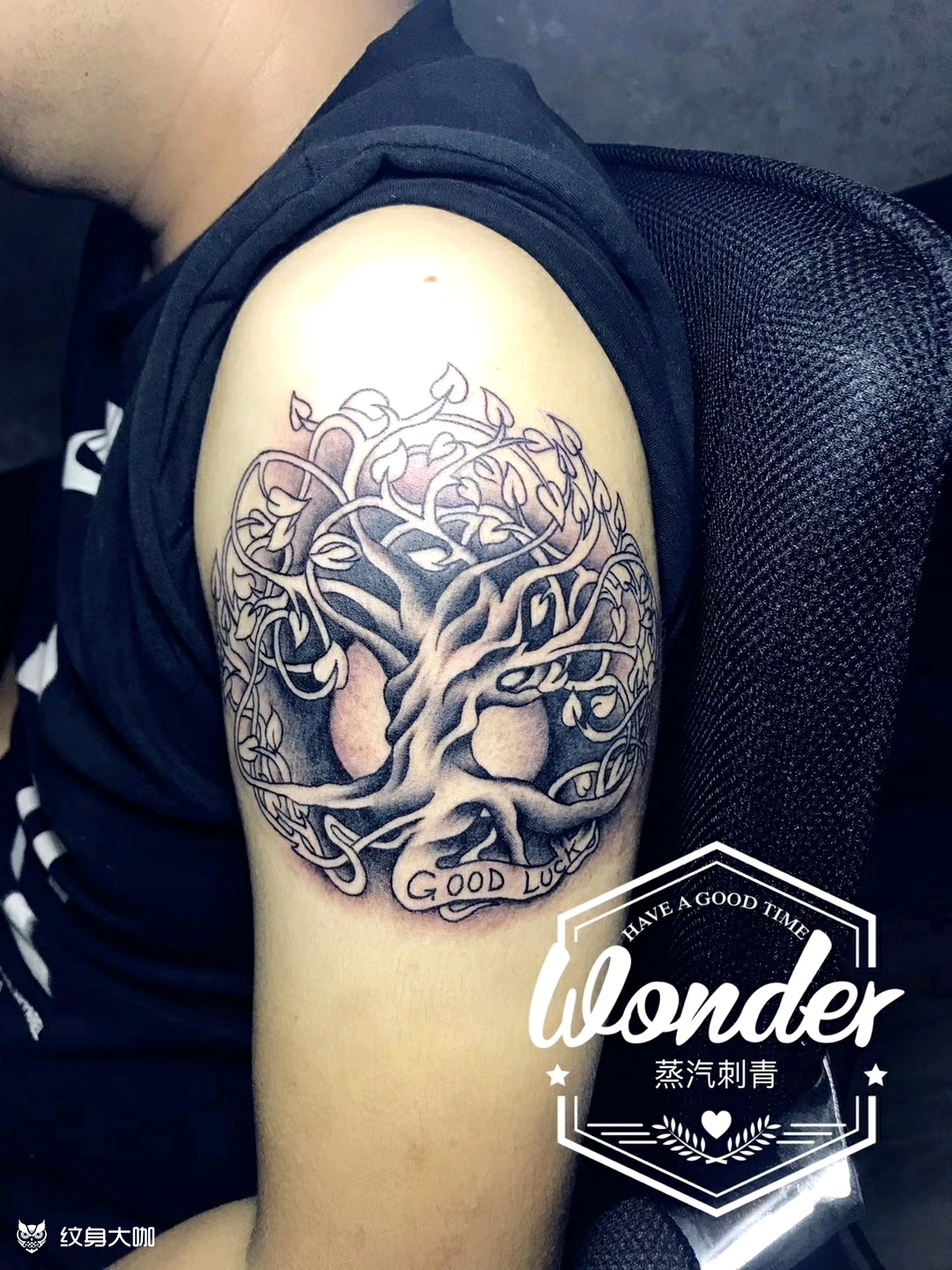 摇钱树_纹身图案手稿图片_💮vapor tattoo的纹身作品集