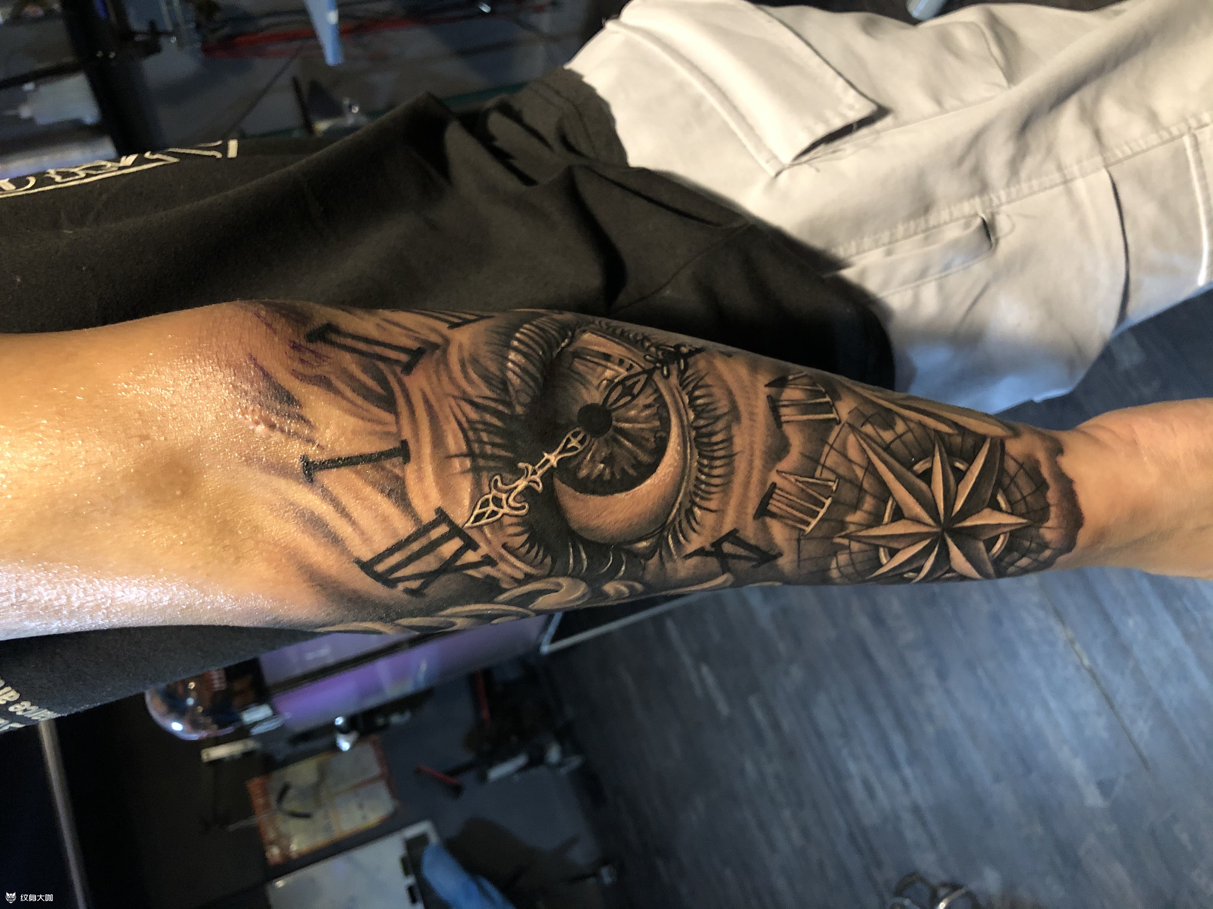 拼接修改旧纹身_纹身图案手稿图片_程平的纹身作品集