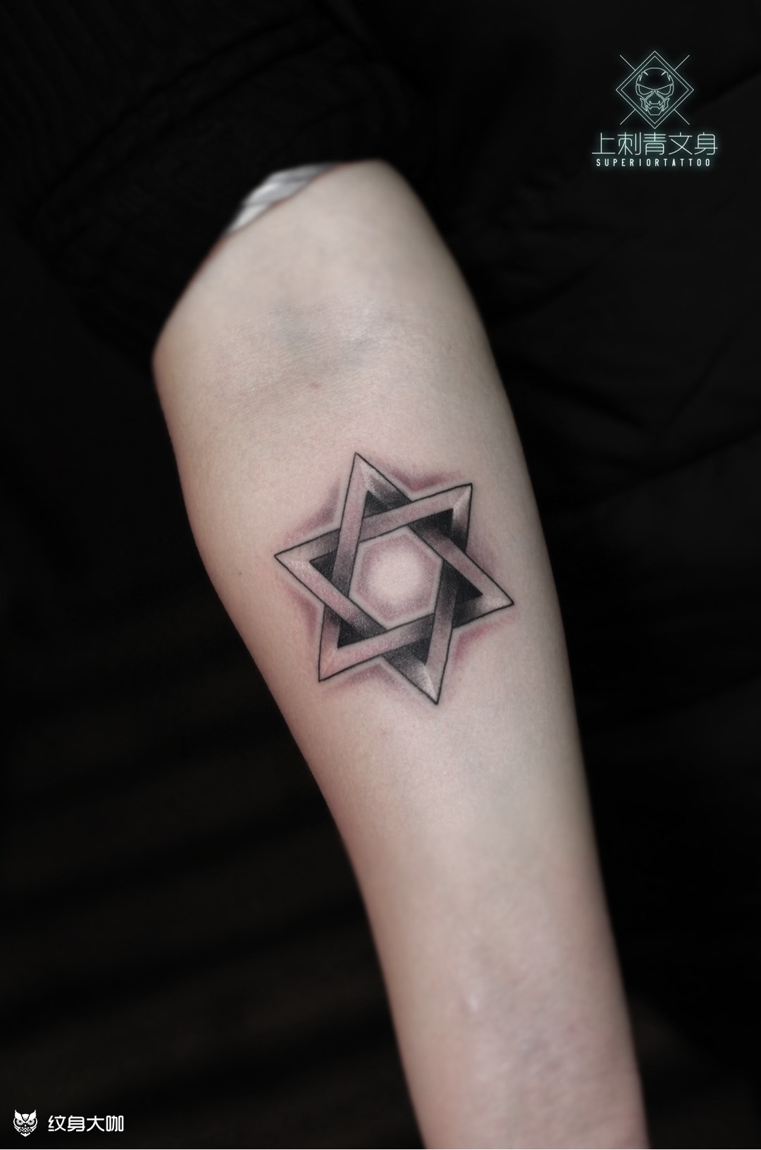 六芒星_纹身图案手稿图片_刘刘的纹身作品集