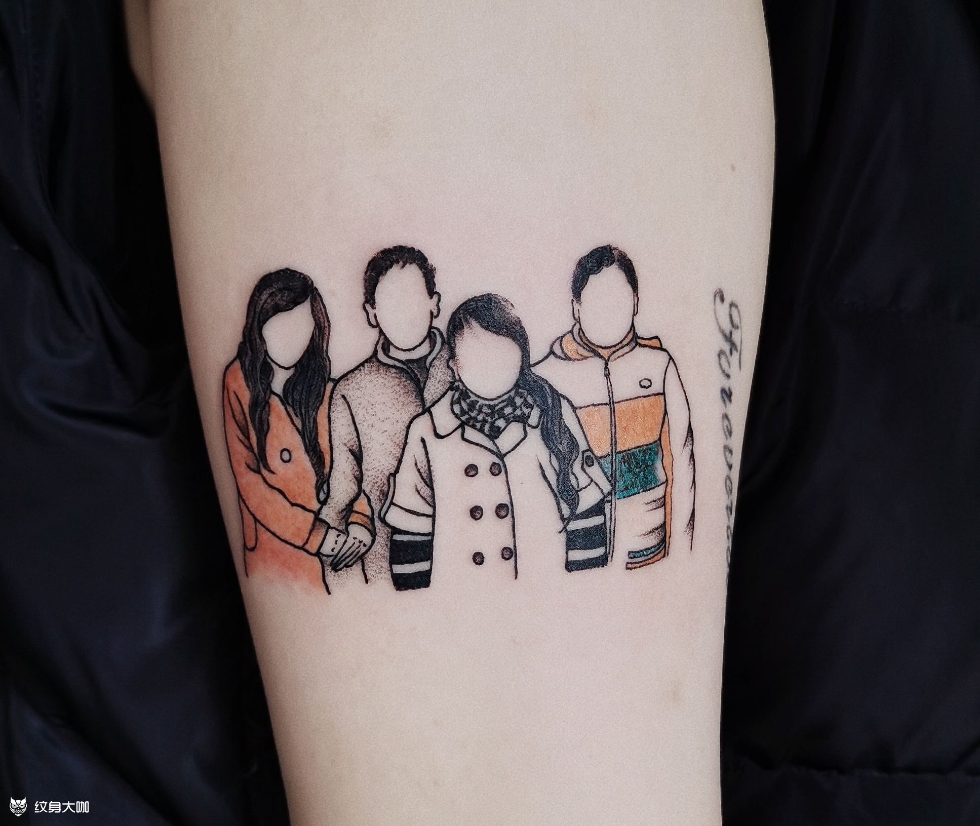 相亲相爱一家人,幸福的大家庭,照片私人订制,值得拥有一生的纹身!