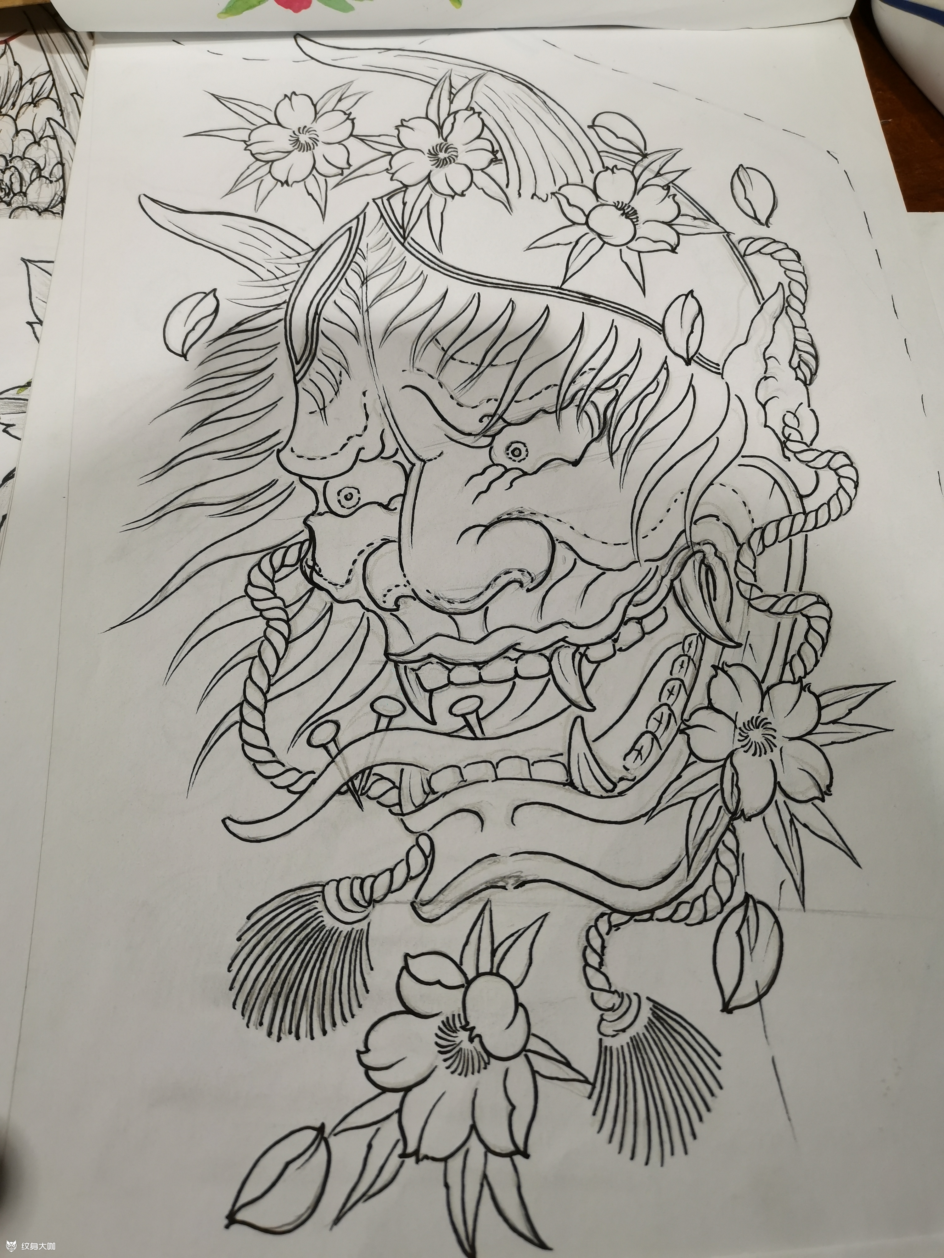 般若_纹身图案手稿图片_一凡的纹身作品集