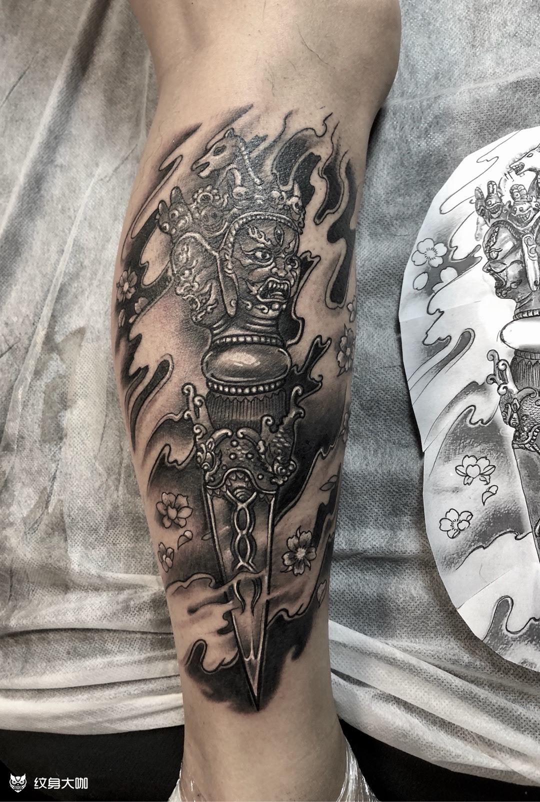 金刚杵_纹身图案手稿图片_西安同道堂&李振宇的纹身作品集