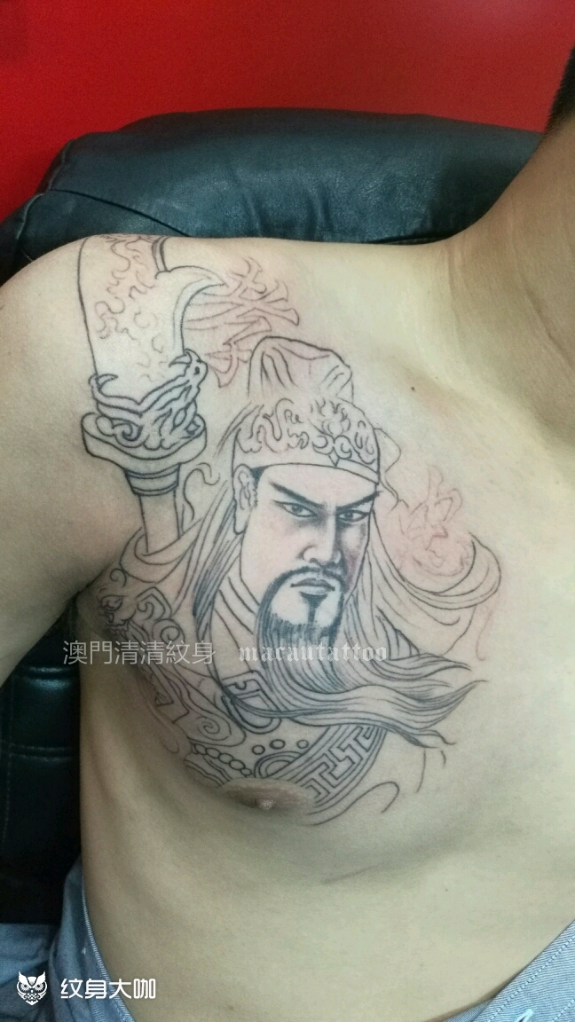 关公_纹身图案手稿图片_澳门清清纹身的纹身作品集