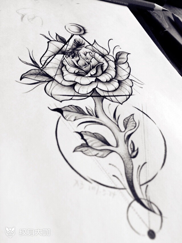 花姑娘_纹身图案手稿图片________xz的纹身作品集