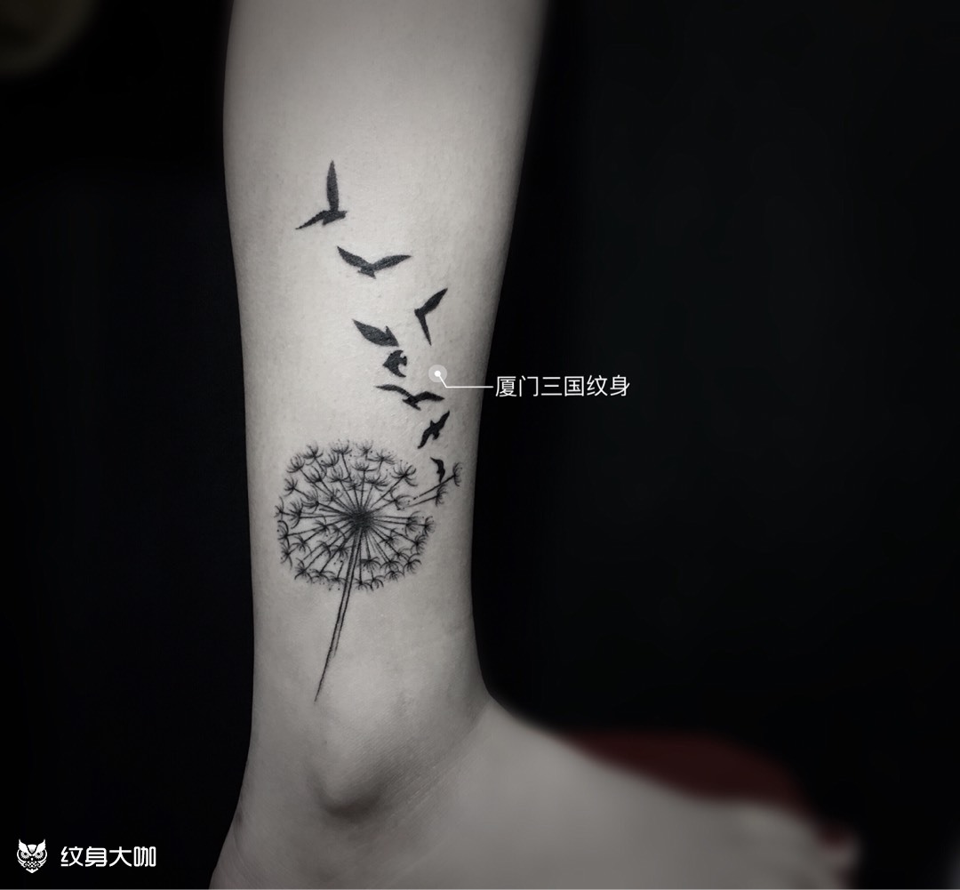 蒲公英_纹身图案手稿图片_张洪坤的纹身作品集