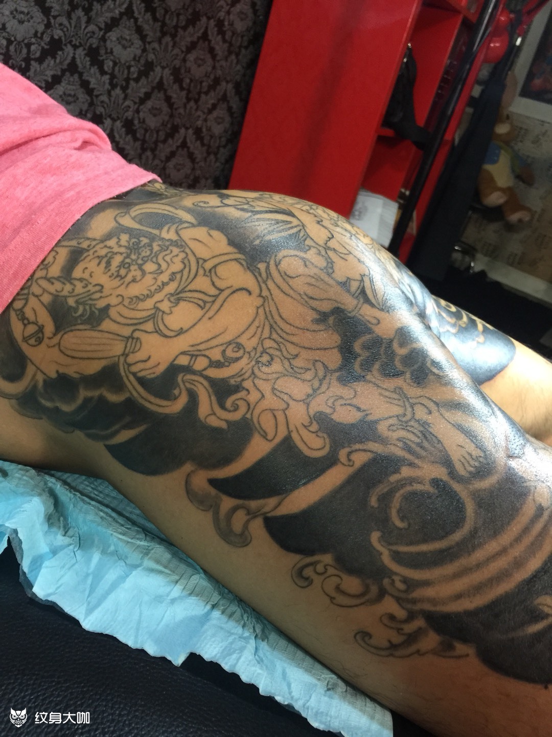 风神雷神_纹身图案手稿图片_杨寒的纹身作品集