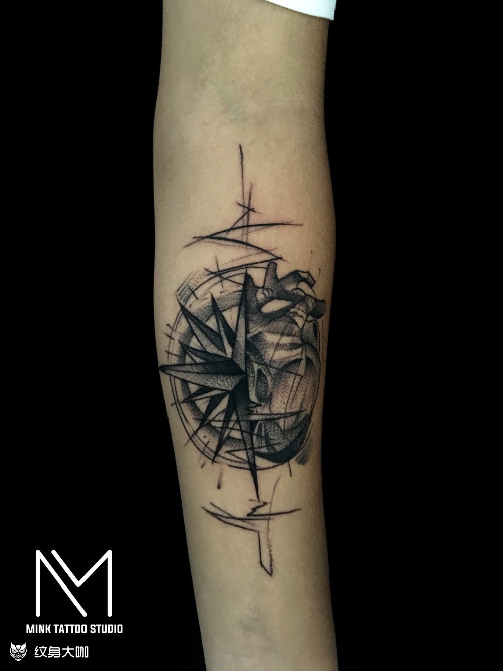 小臂内侧_纹身图案手稿图片_铭克的纹身作品集