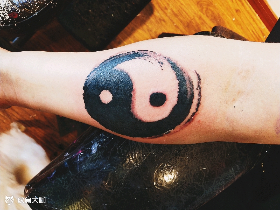 太极_纹身图案手稿图片_孟宇玮的纹身作品集