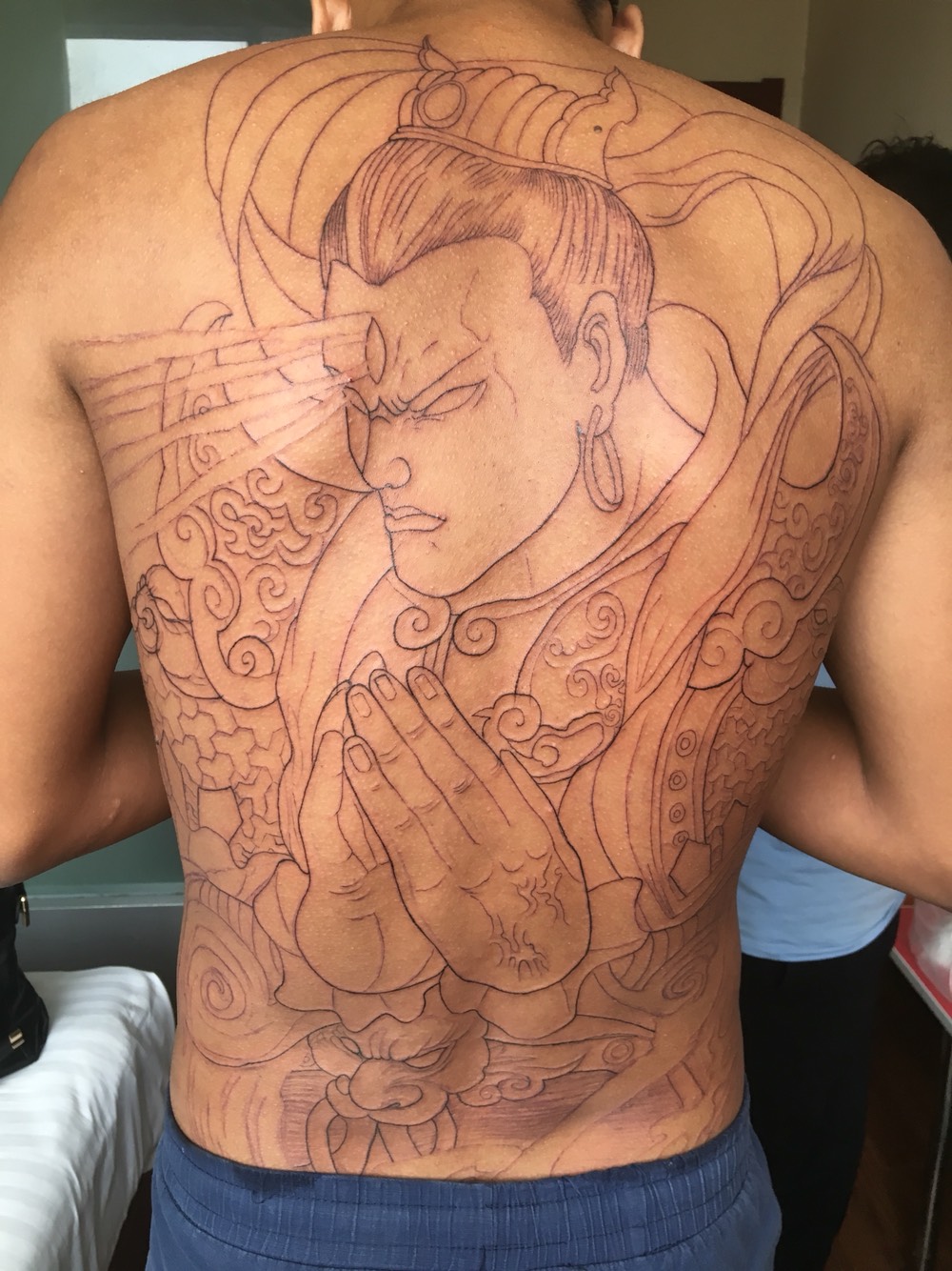 二郎神_纹身图案手稿图片_惠民一铭纹身的纹身作品集