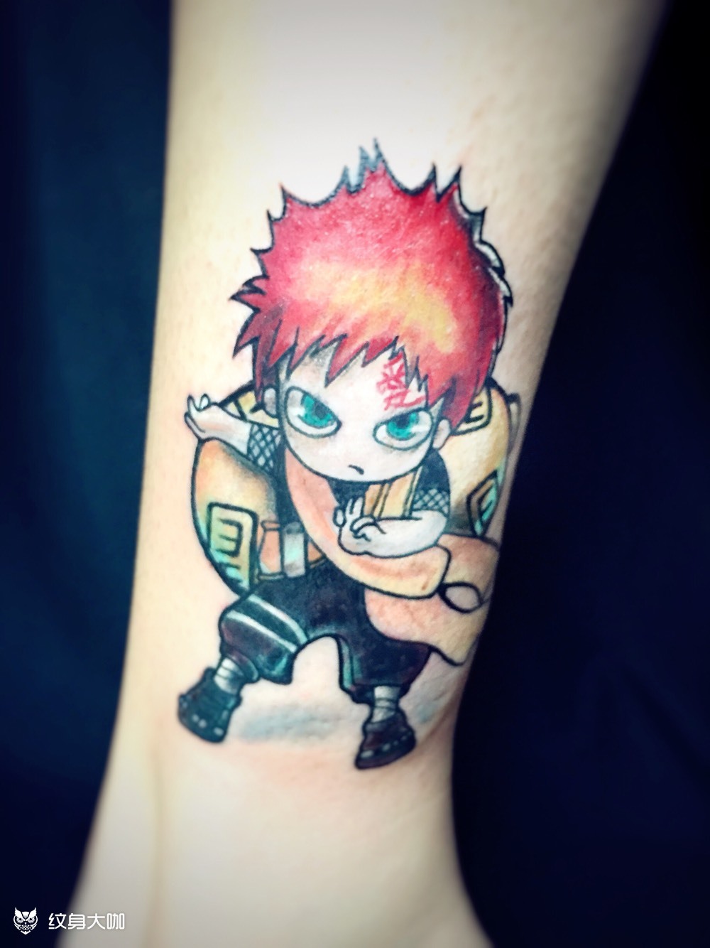 我爱罗_纹身图案手稿图片_echo的纹身作品集