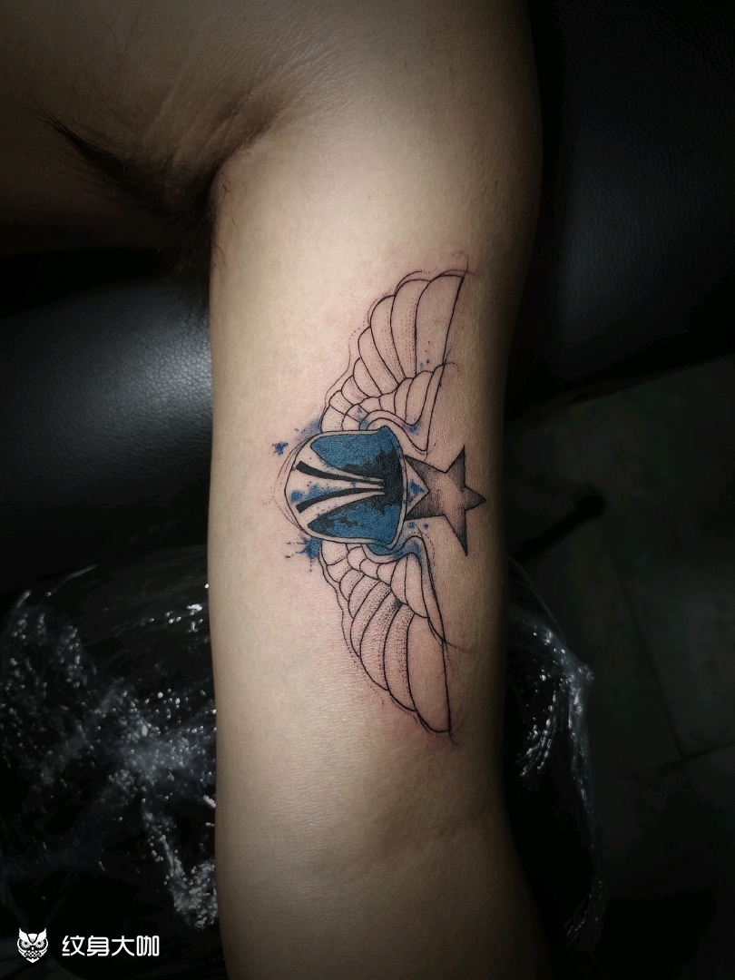 飞行标 有没有知道的_纹身图案手稿图片_邵洋的纹身作品集