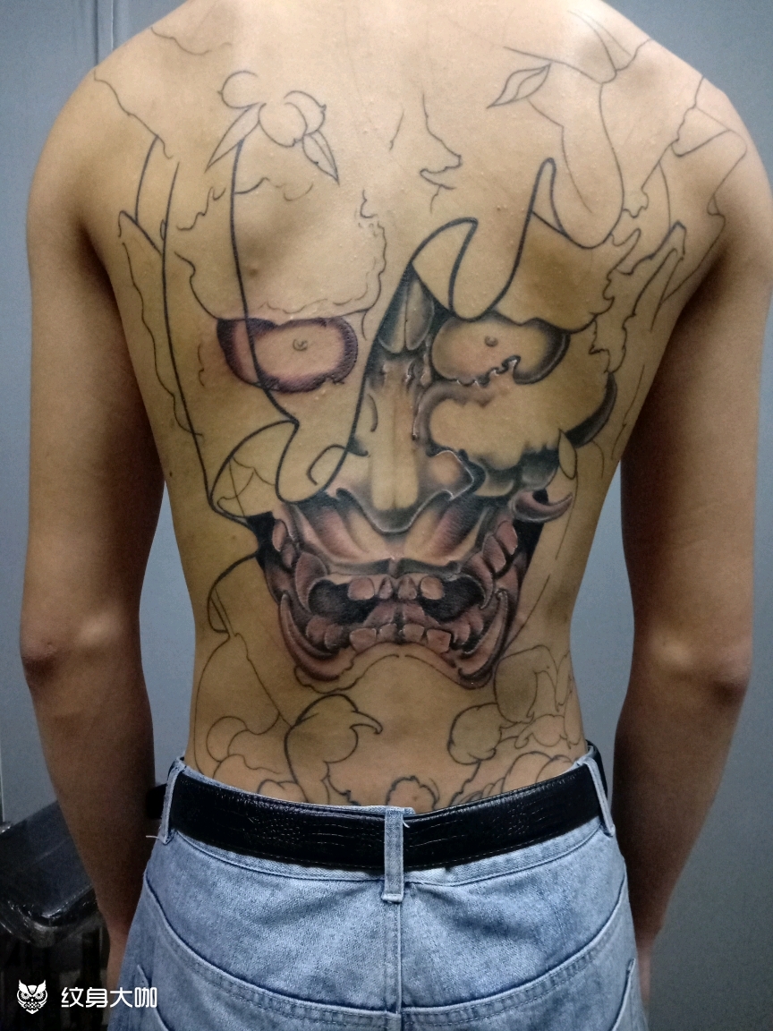 般若满背未完_纹身图案手稿图片_针迹tattoo主理人的纹身作品集