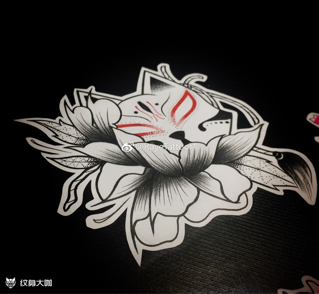 稻荷神使者02_纹身图案手稿图片_raye 瑞哥的纹身作品集