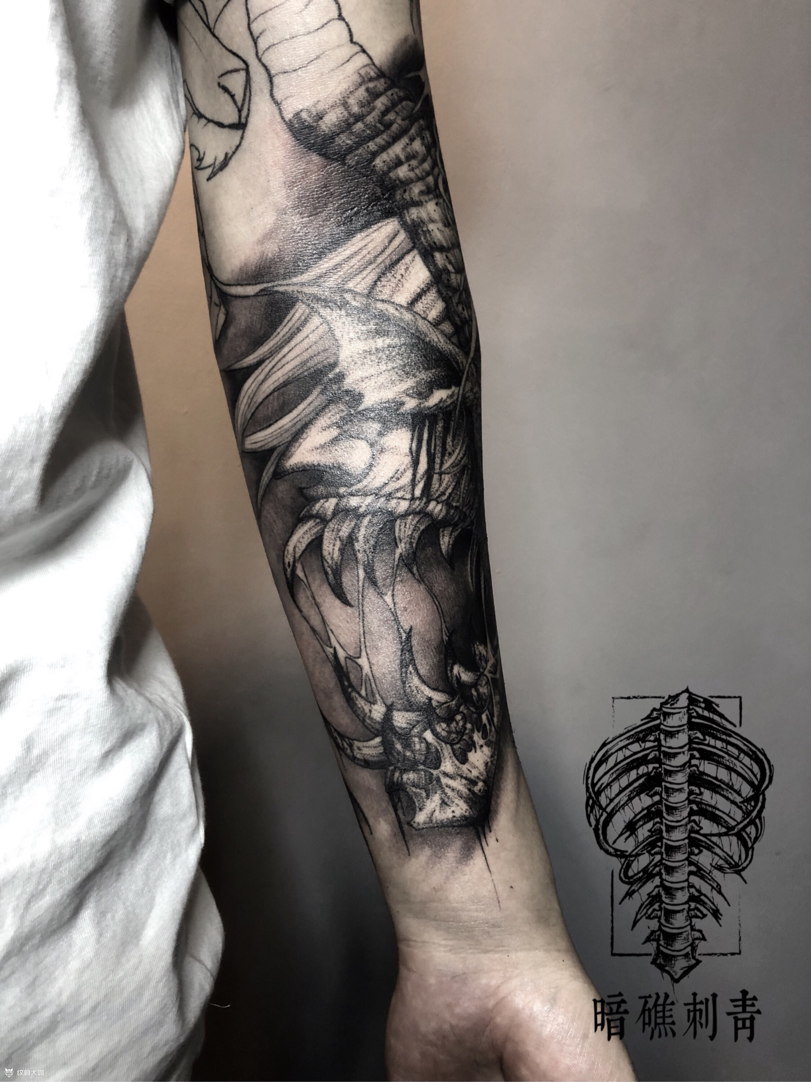 七宗罪,小臂完成_纹身图案手稿图片_困树的纹身作品集
