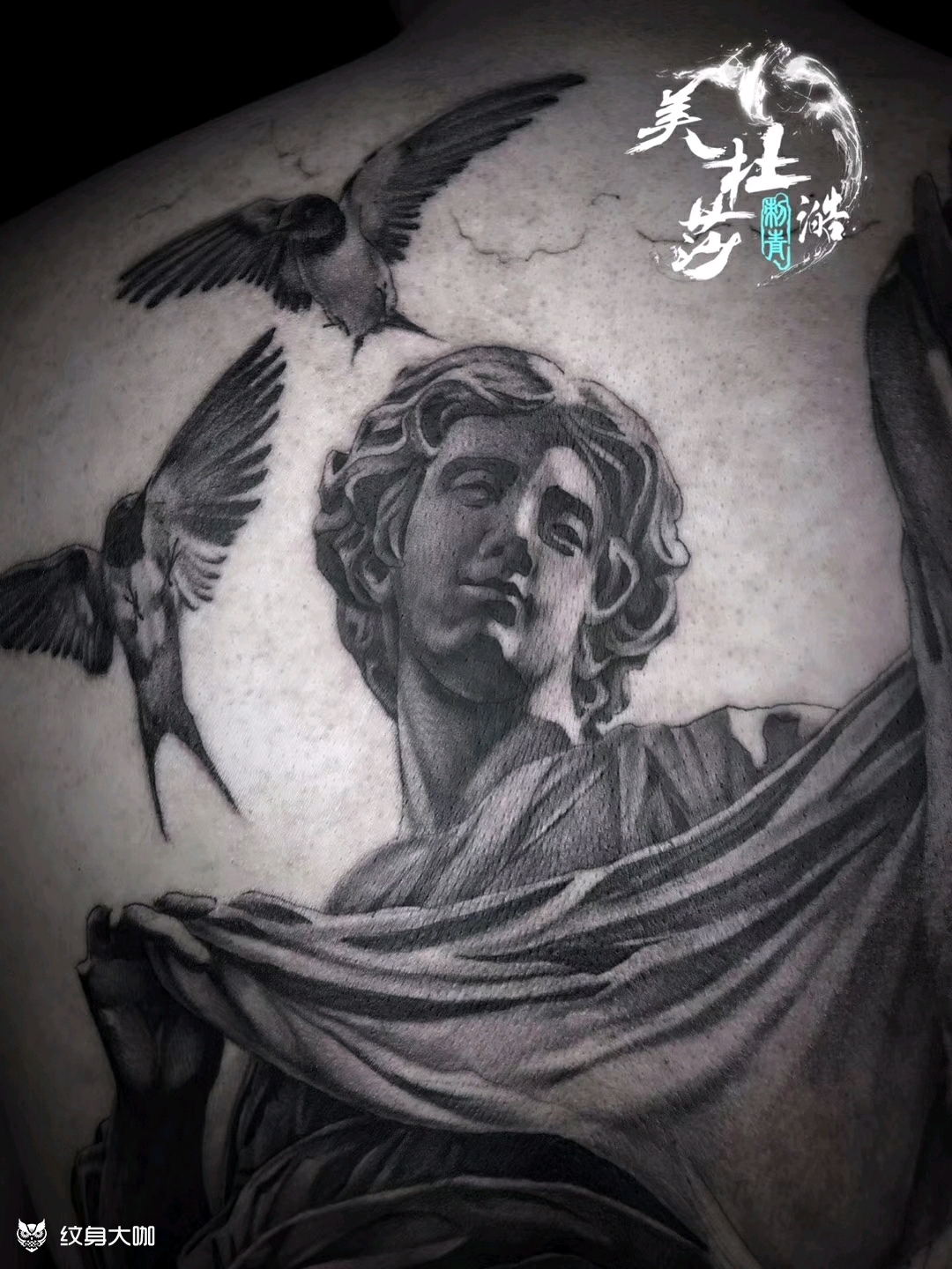 天使_纹身图案手稿图片_夏逢均的纹身作品集