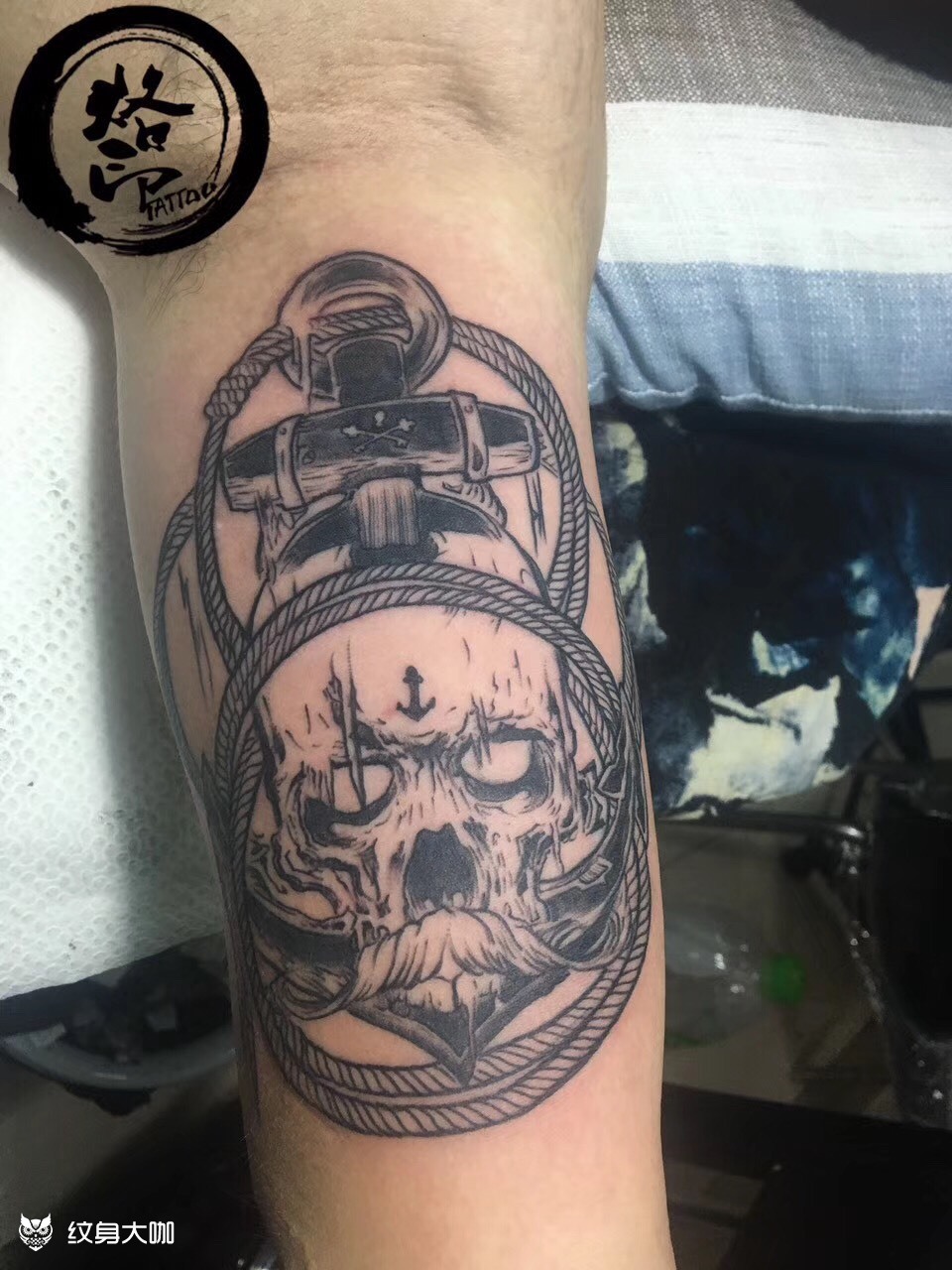 海盗_纹身图案手稿图片_张浦的纹身作品集