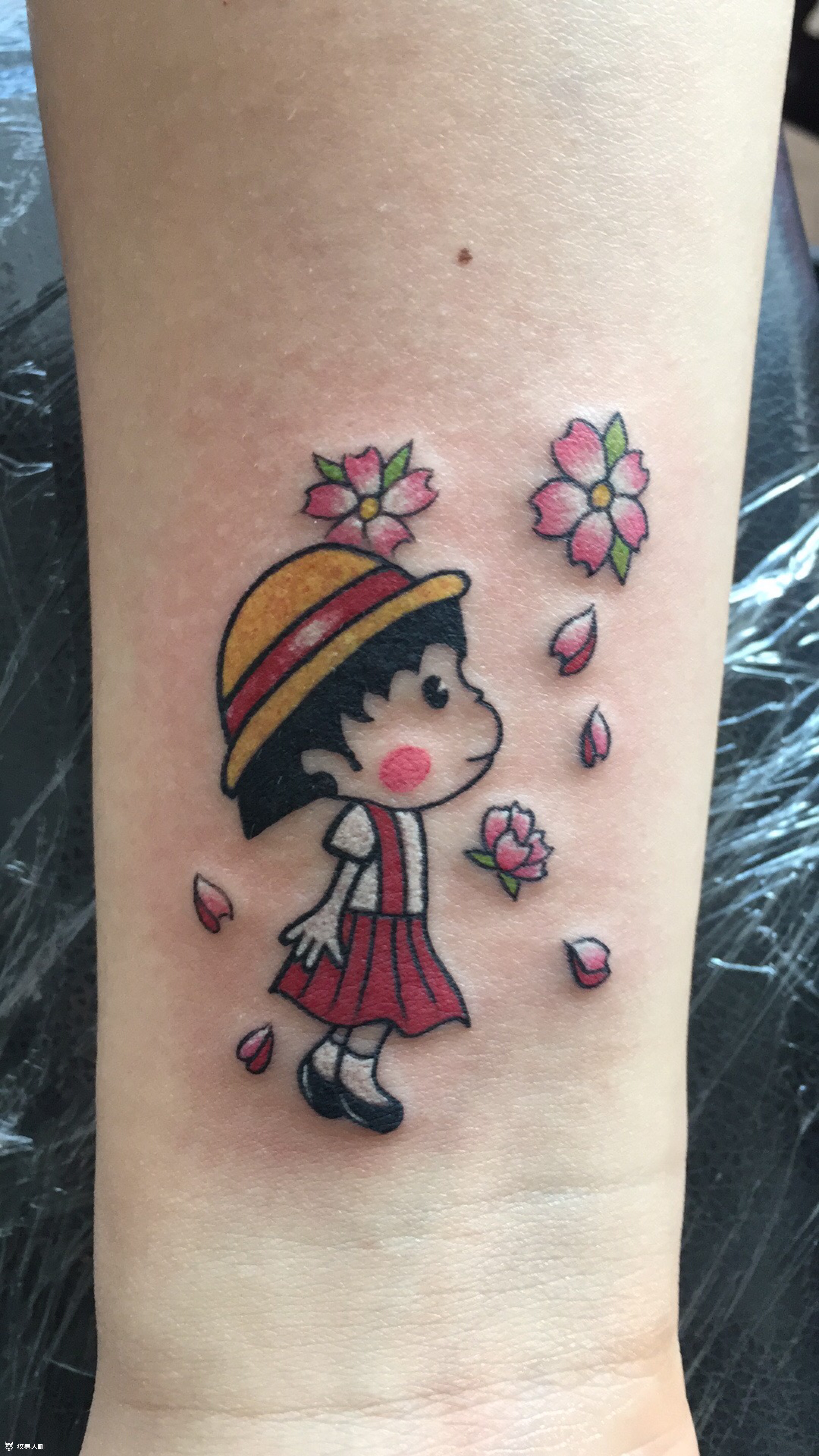 樱桃小丸子_纹身图案手稿图片_浩子的纹身作品集