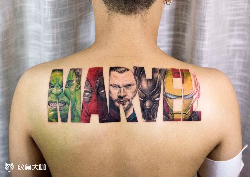 漫威英雄主题_纹身图案手稿图片_王煦樵的纹身作品集