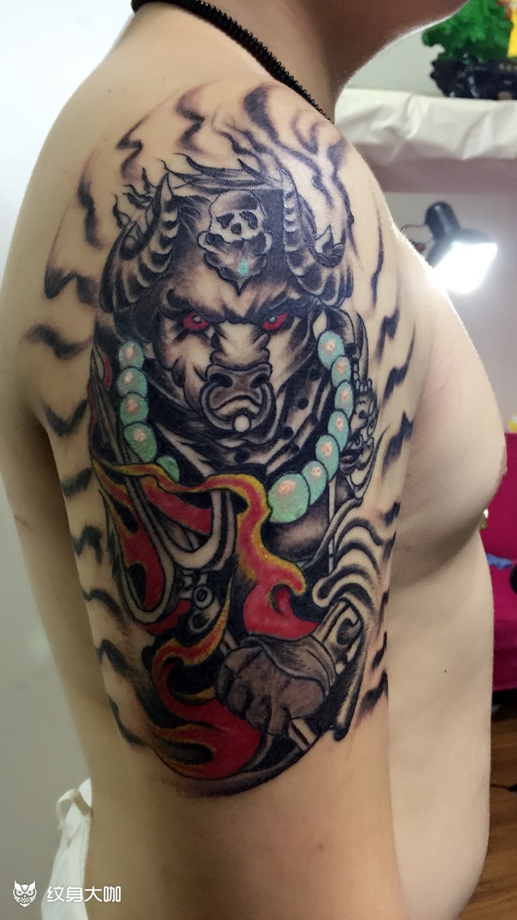 牛魔王_纹身图案手稿图片_中山强子的纹身作品集